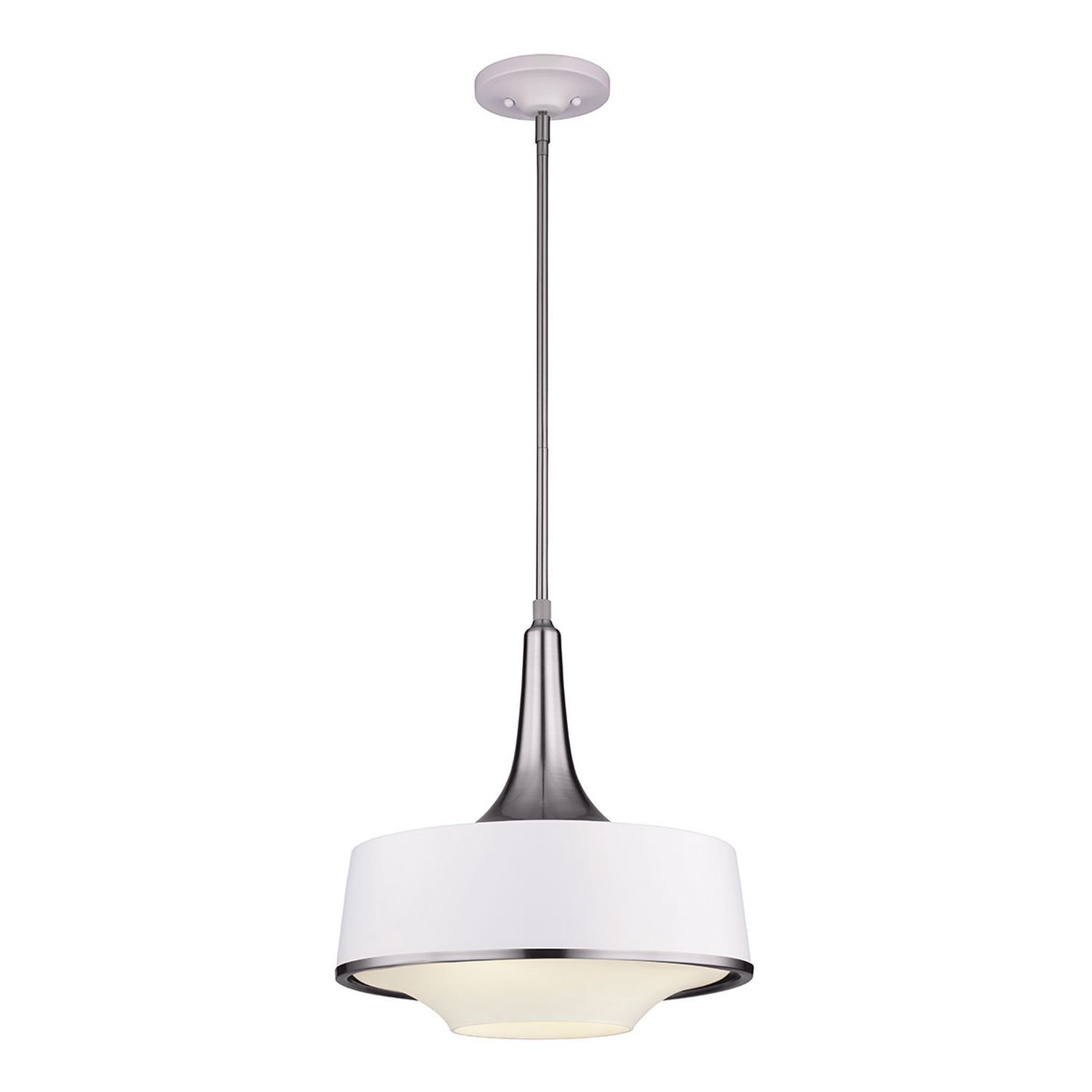 Plafonnier rétro blanc faible éblouissement métal verre TELVILA