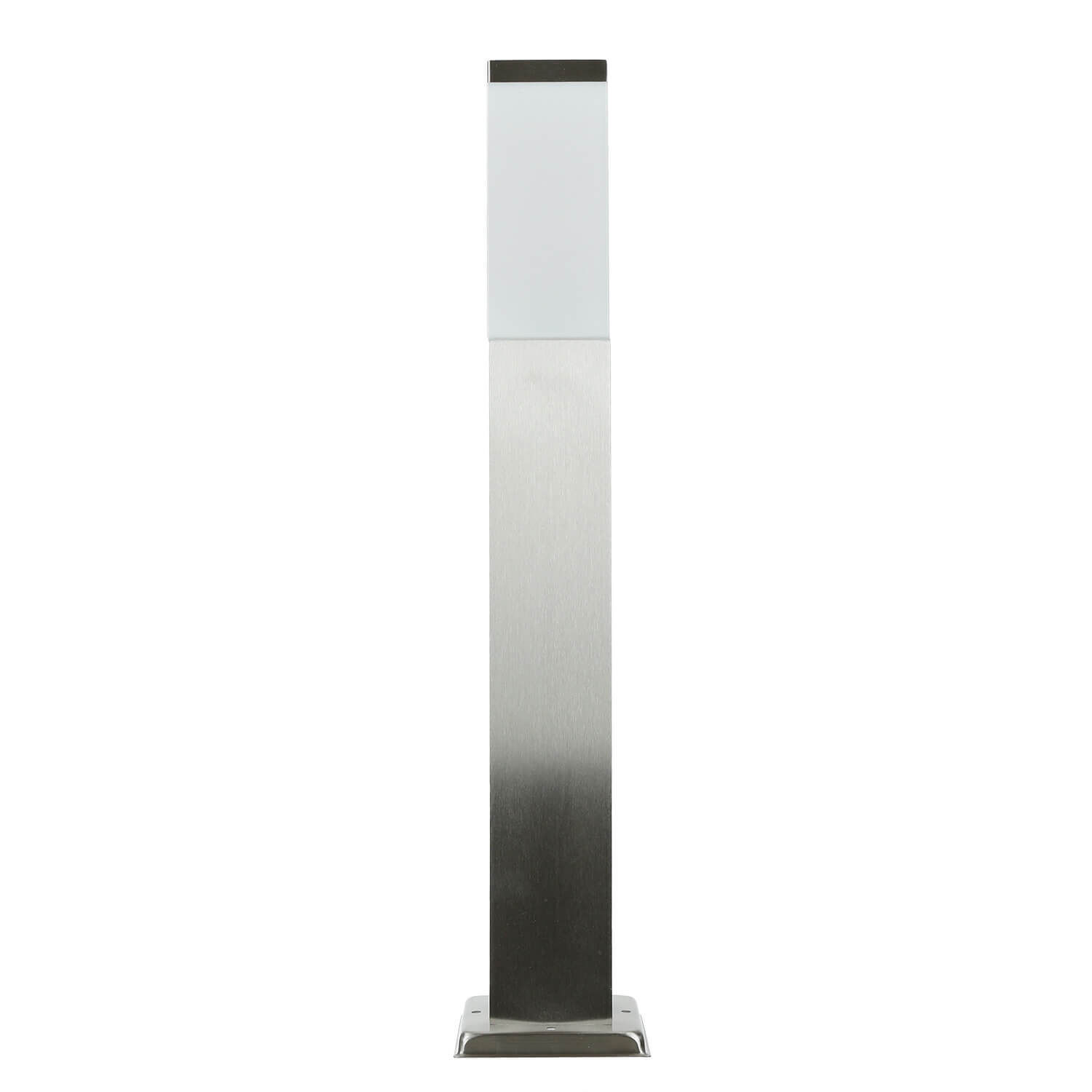 Edelstahl Pollerleuchte in Silber 65cm eckig E27