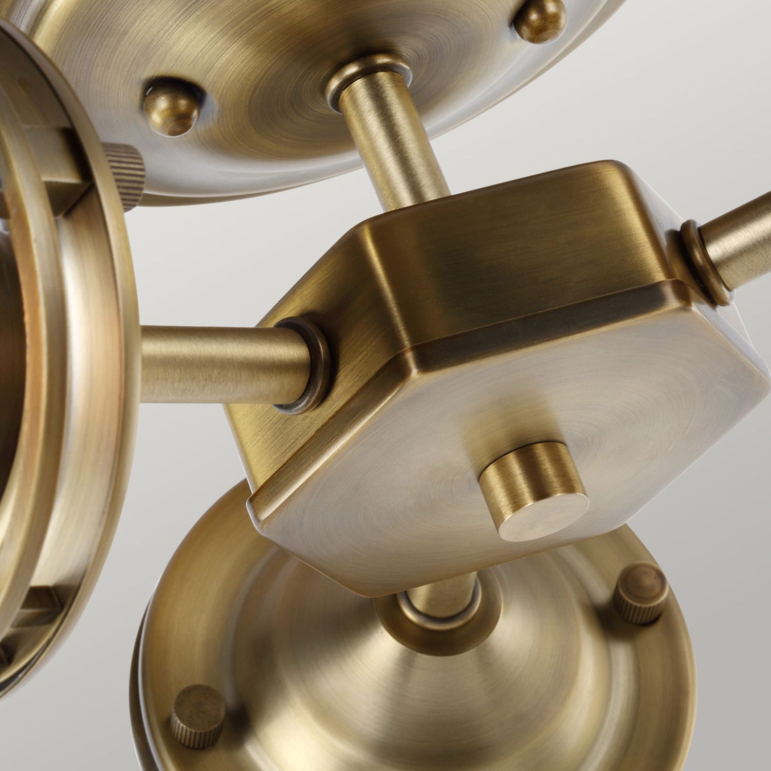 Plafonnier salle de bain IP44 L : 65,4 cm 3x E27 métal verre vintage Bronze, Beleuchtung