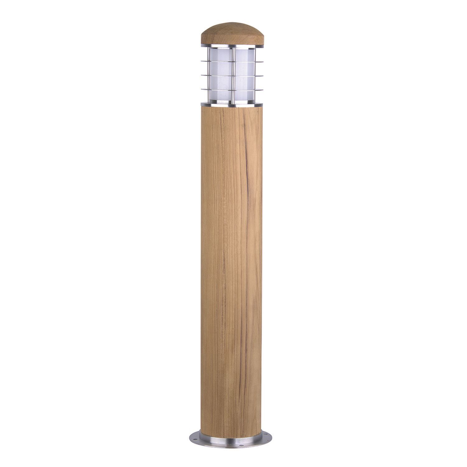 Pollerleuchte außen Edelstahl Holz 67cm Nordic IP55