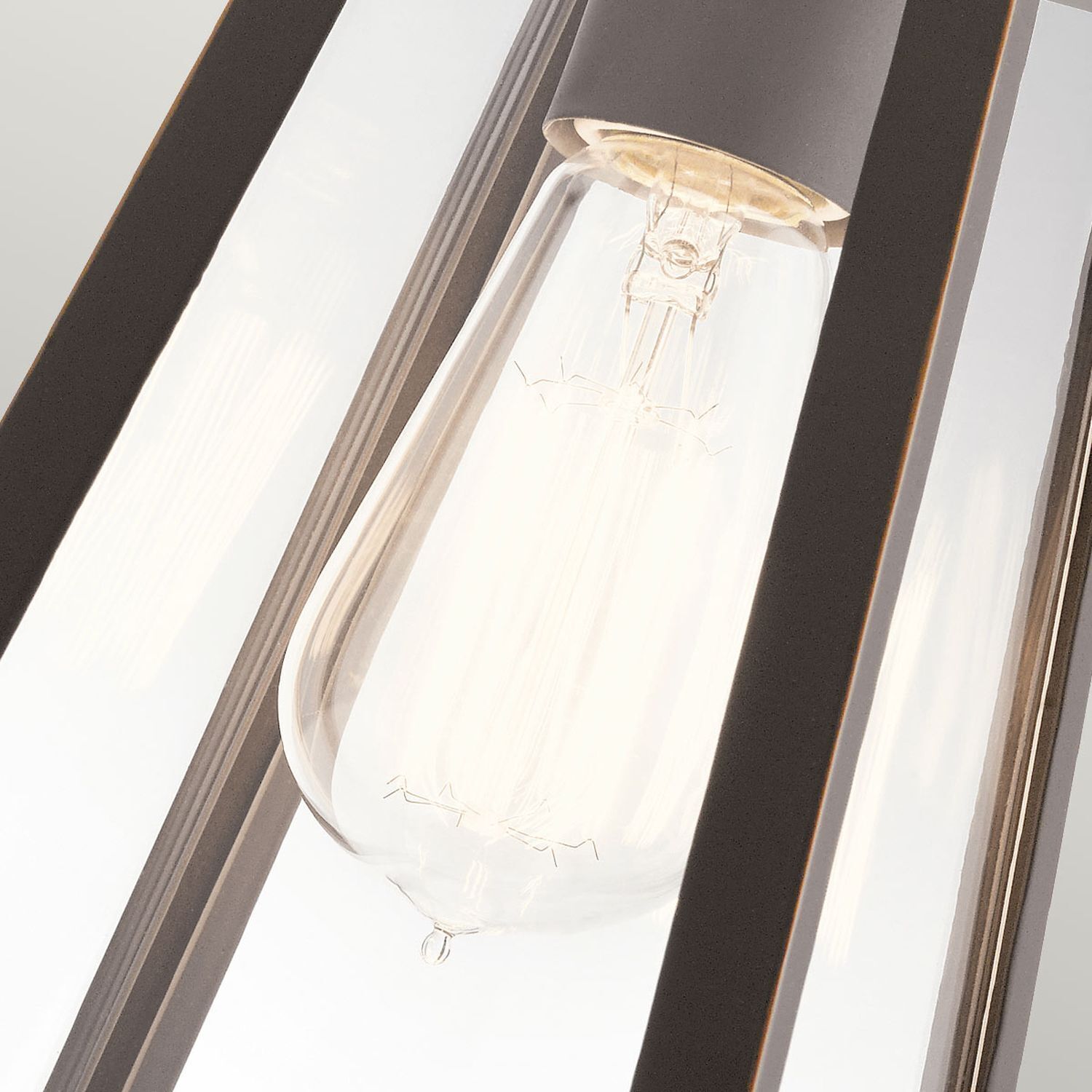 Lampe d'extérieur mur 29 cm de haut verre aluminium E27 IP44