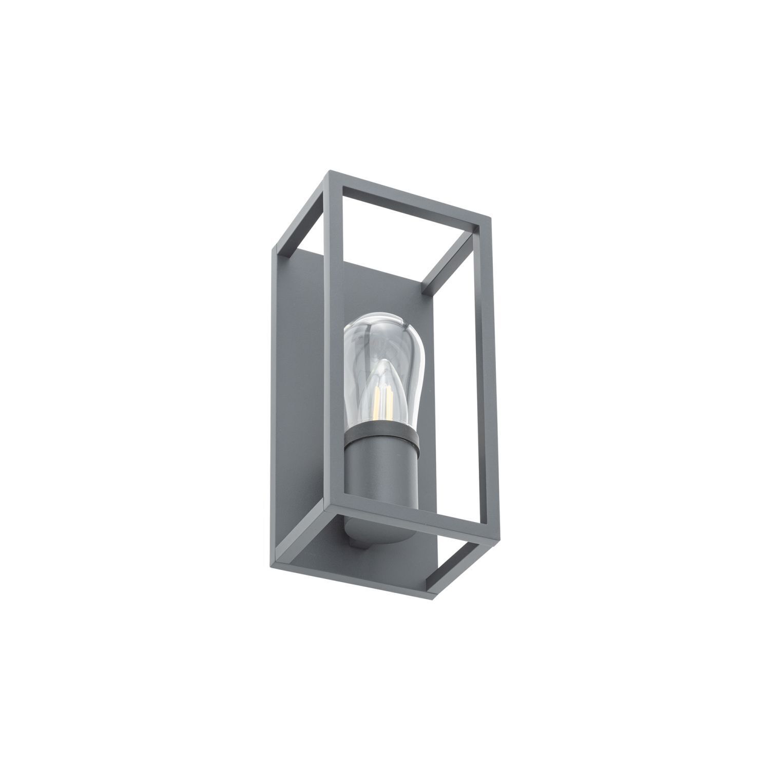 Außenwandleuchte Grau IP54 E14 Glas Aluminium Modern