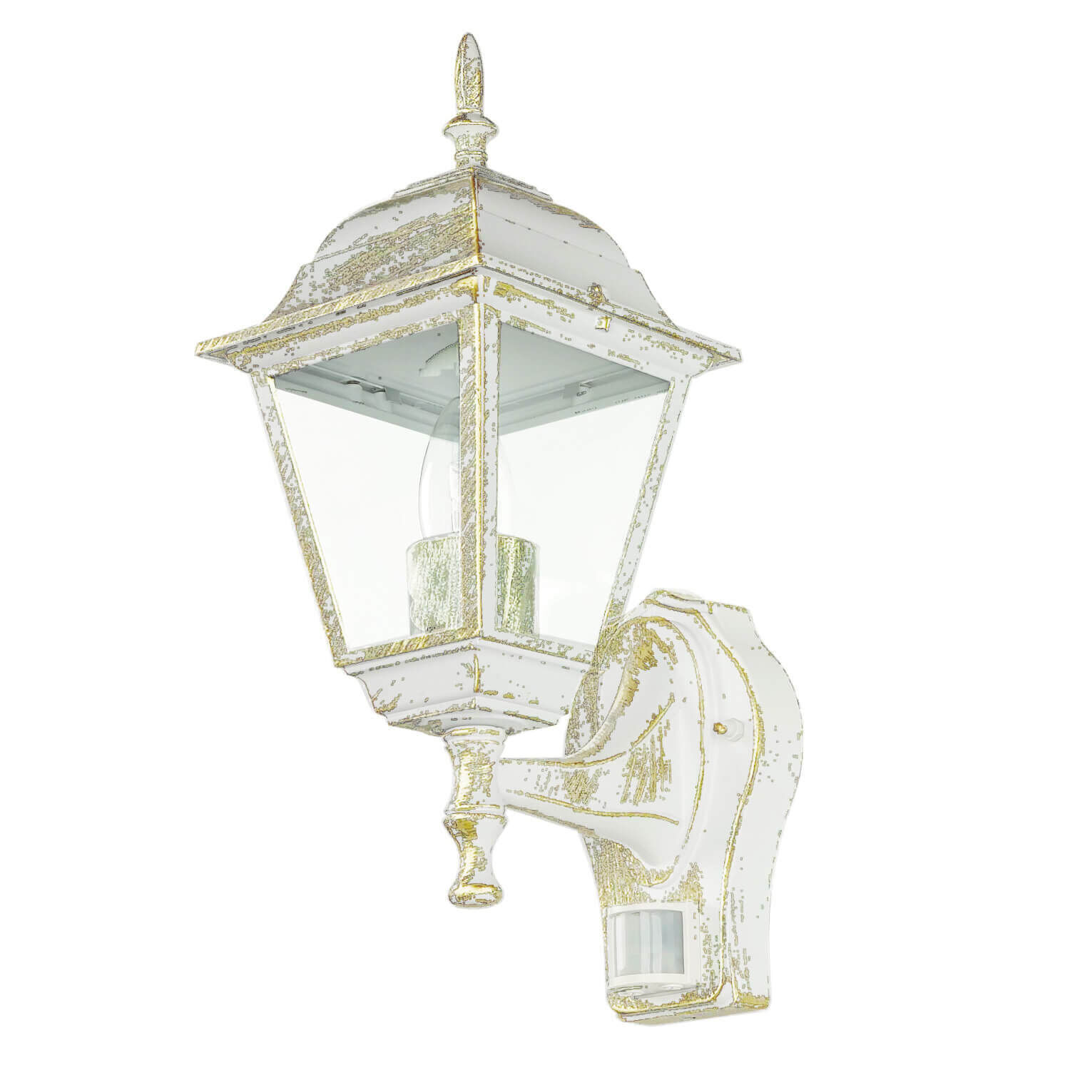 Lampe d'extérieur avec détecteur de mouvement Capteur TIROL blanc or