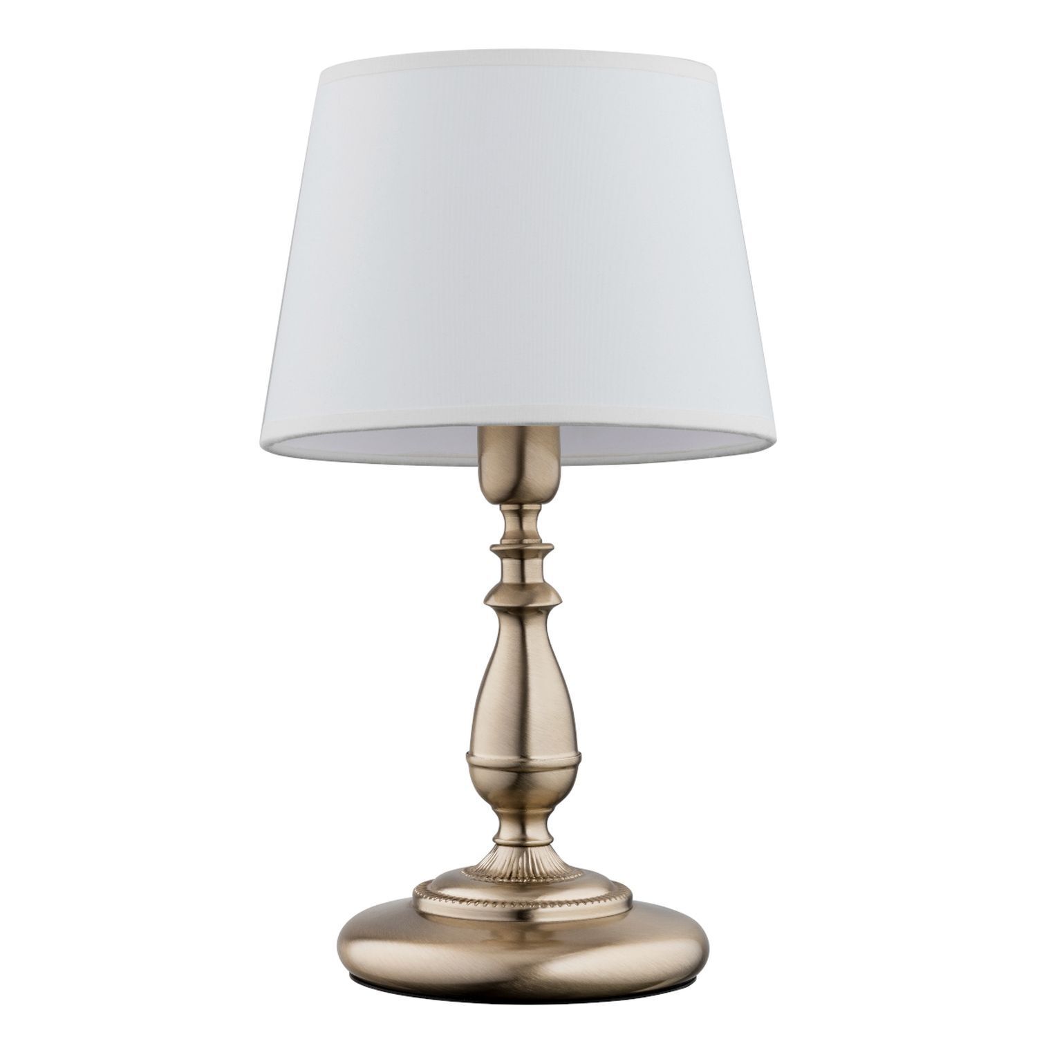 Tischleuchte E14 35 cm hoch Gold Weiß Jugendstil