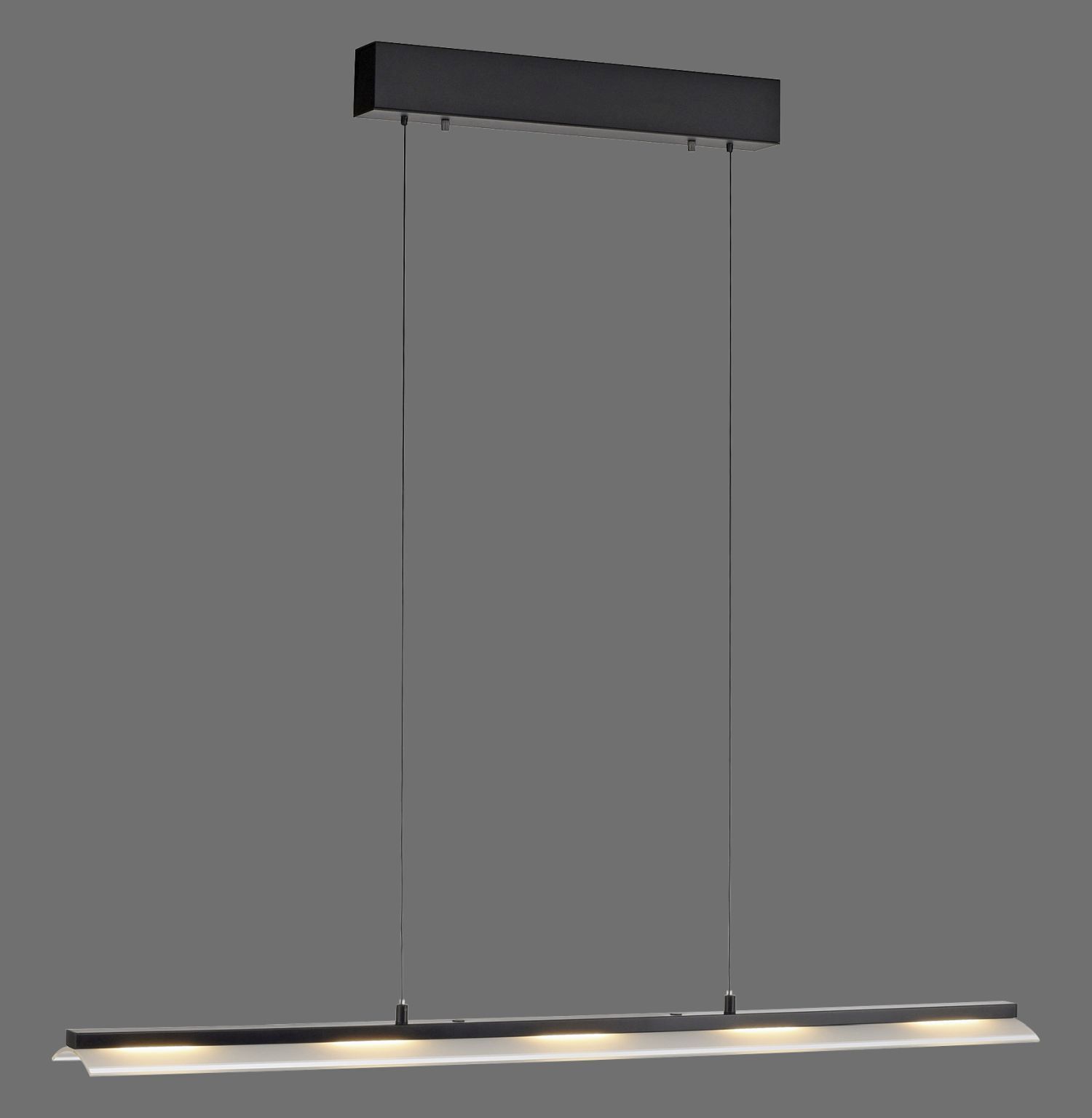 LED Pendelleuchte dimmbar Metall 100 cm 2900 lm Schwarz Lampe
