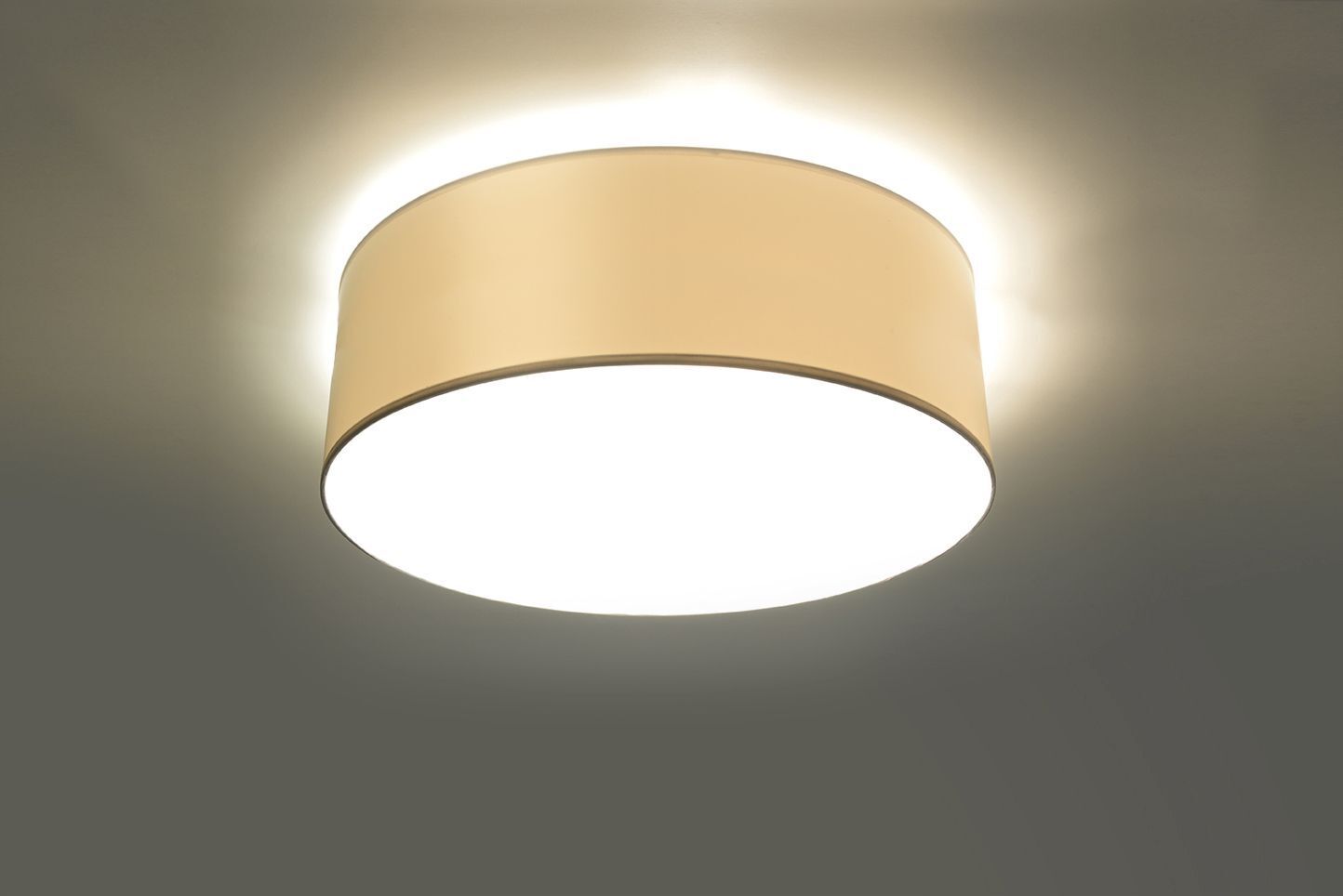 Deckenlampe Weiß rund flach Ø 25 cm blendarm E27