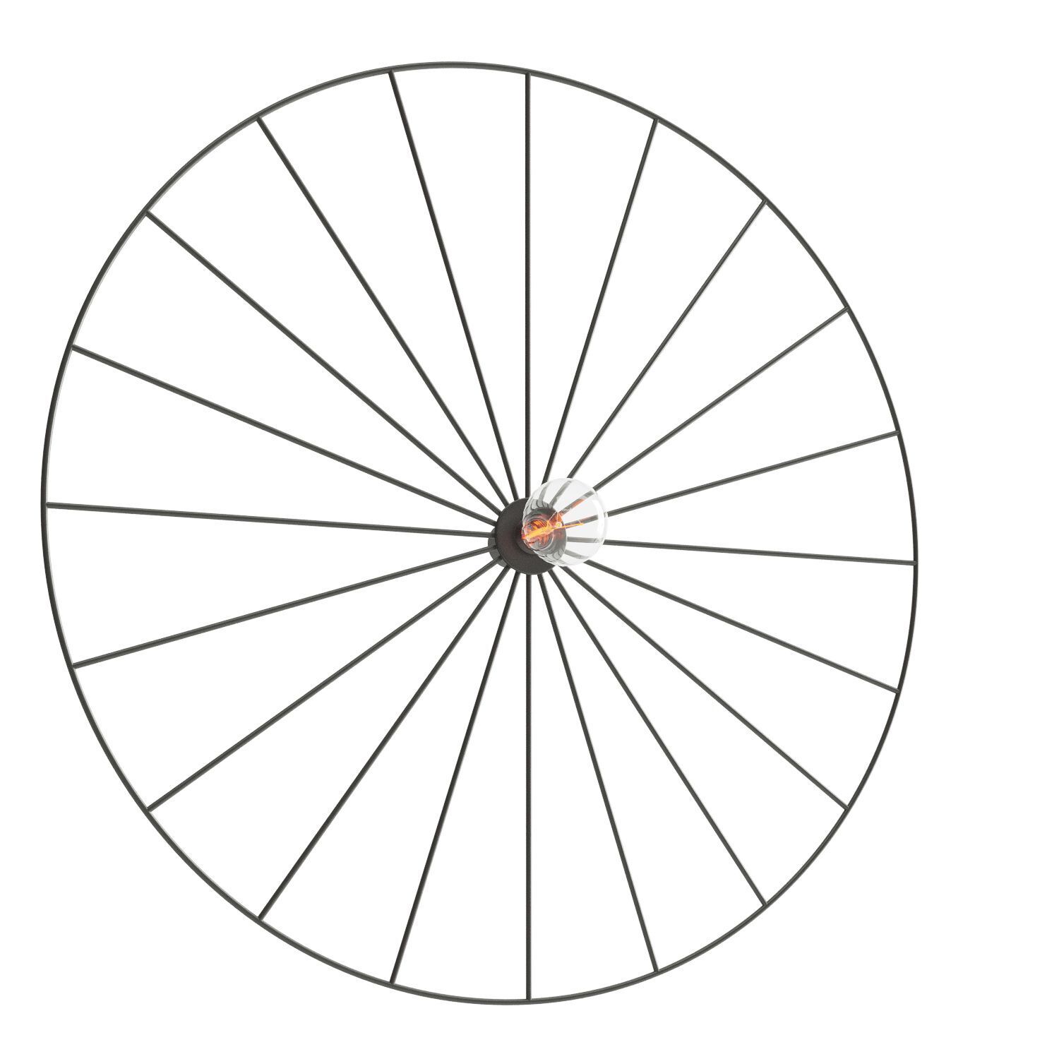 Applique design ronde Ø 60 cm roue décorative Moderne E27