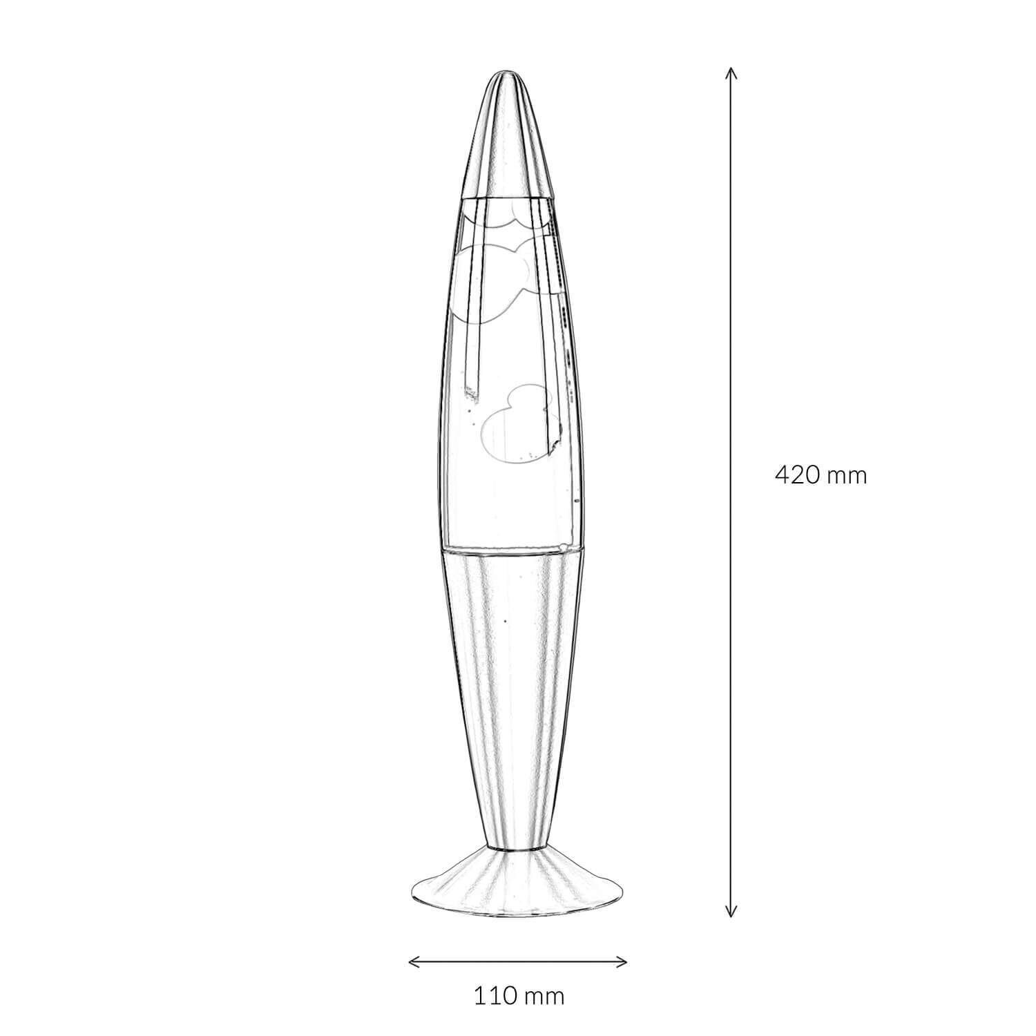 Lampe à lave insolite Rose 42cm de haut Rétro JENNY