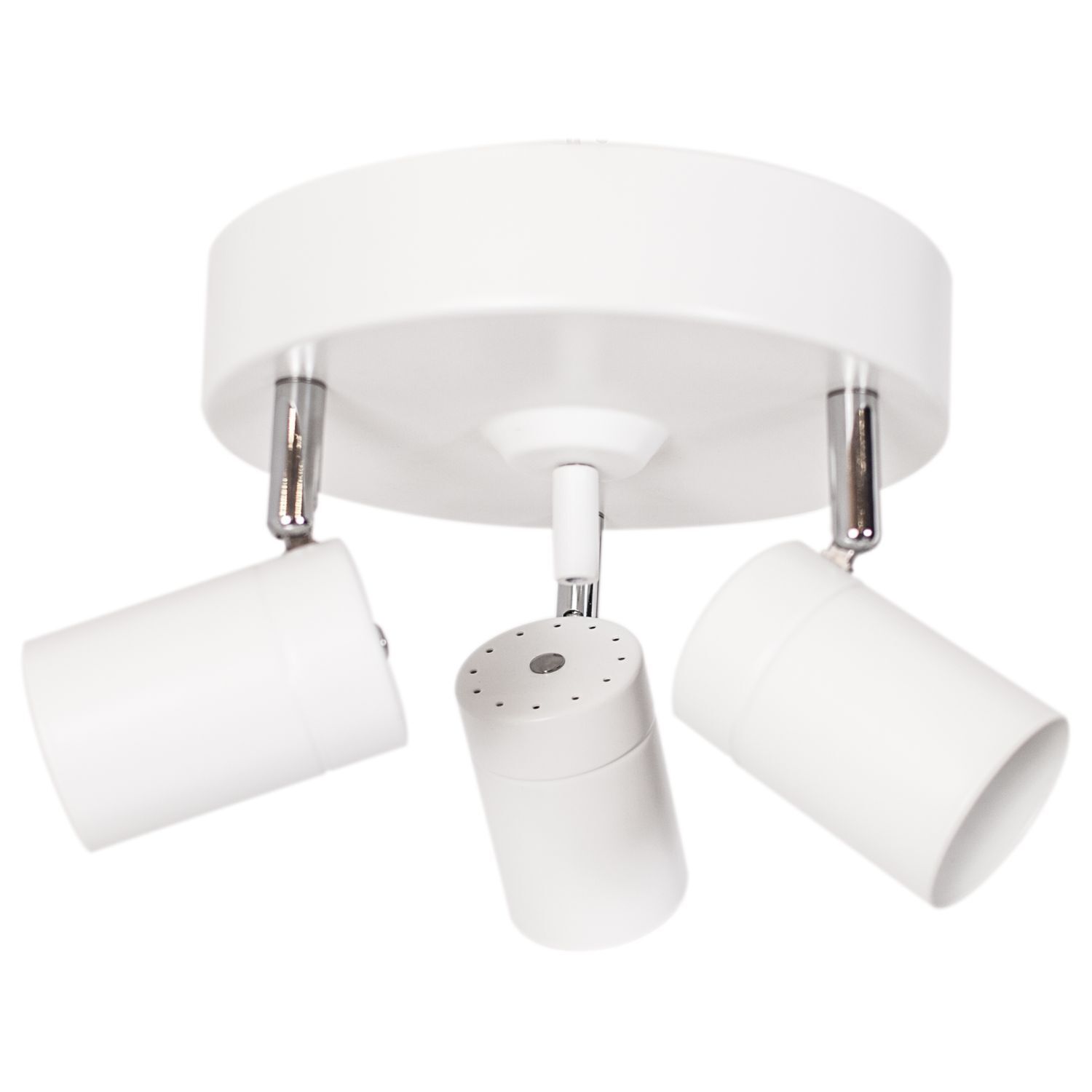 Spot Strahler Metall B: 20 cm klein Weiß 3-flammig GU10