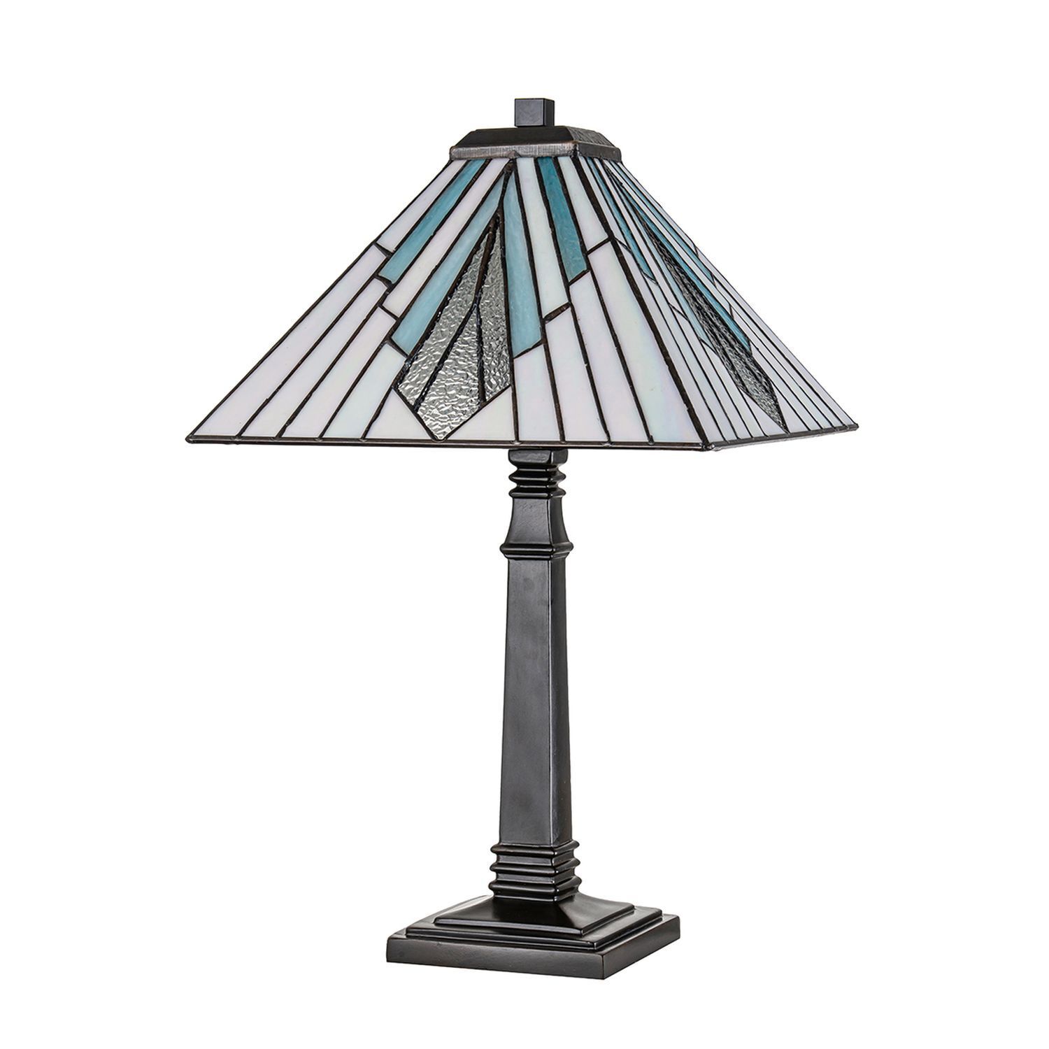 Tischlampe Tiffany Stil 50,4 cm Buntglas Metall E27 Lampe, Tischlampe, Lampenschirm