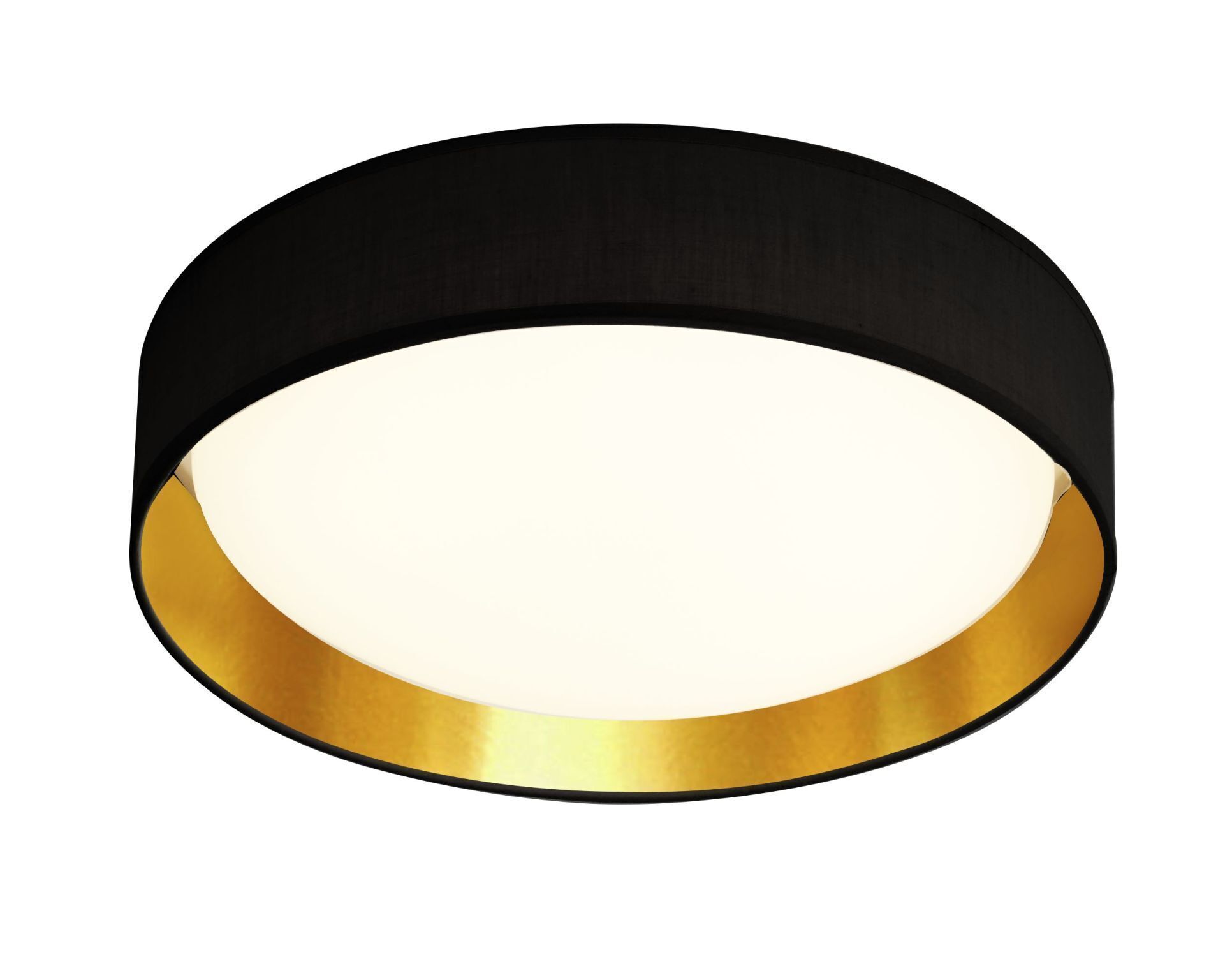 Elegante LED Deckenleuchte Ø50 cm 25 W in Schwarz Gold Deckenleuchte