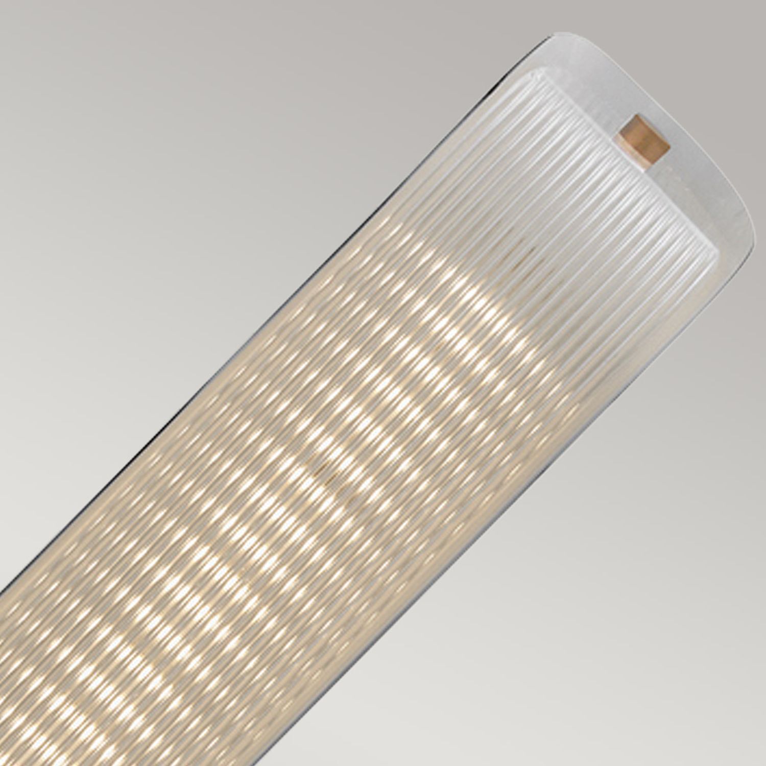 LED Hängelampe Metall Riffelglas L: 116,8 cm Modern in Messing Lampe