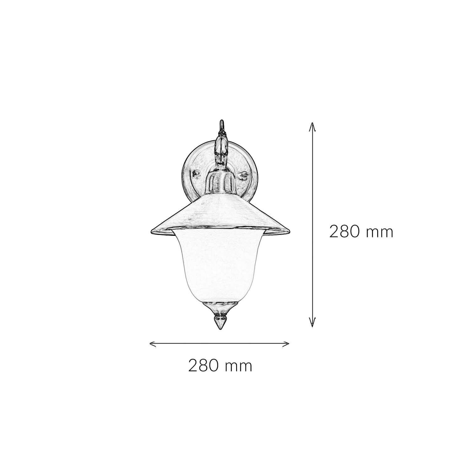 Außenwandlampe Messing Glas Haus Hof Rustikal