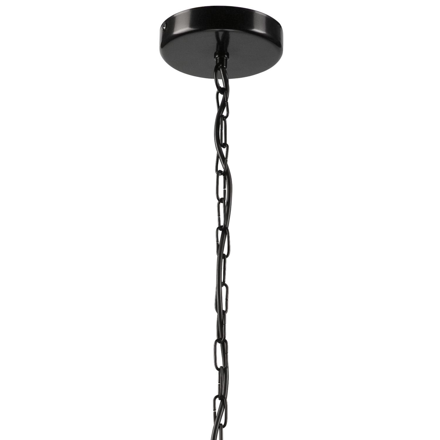 Lustre Métal Noir Ø 45 cm 3-flammes E27 Rustique