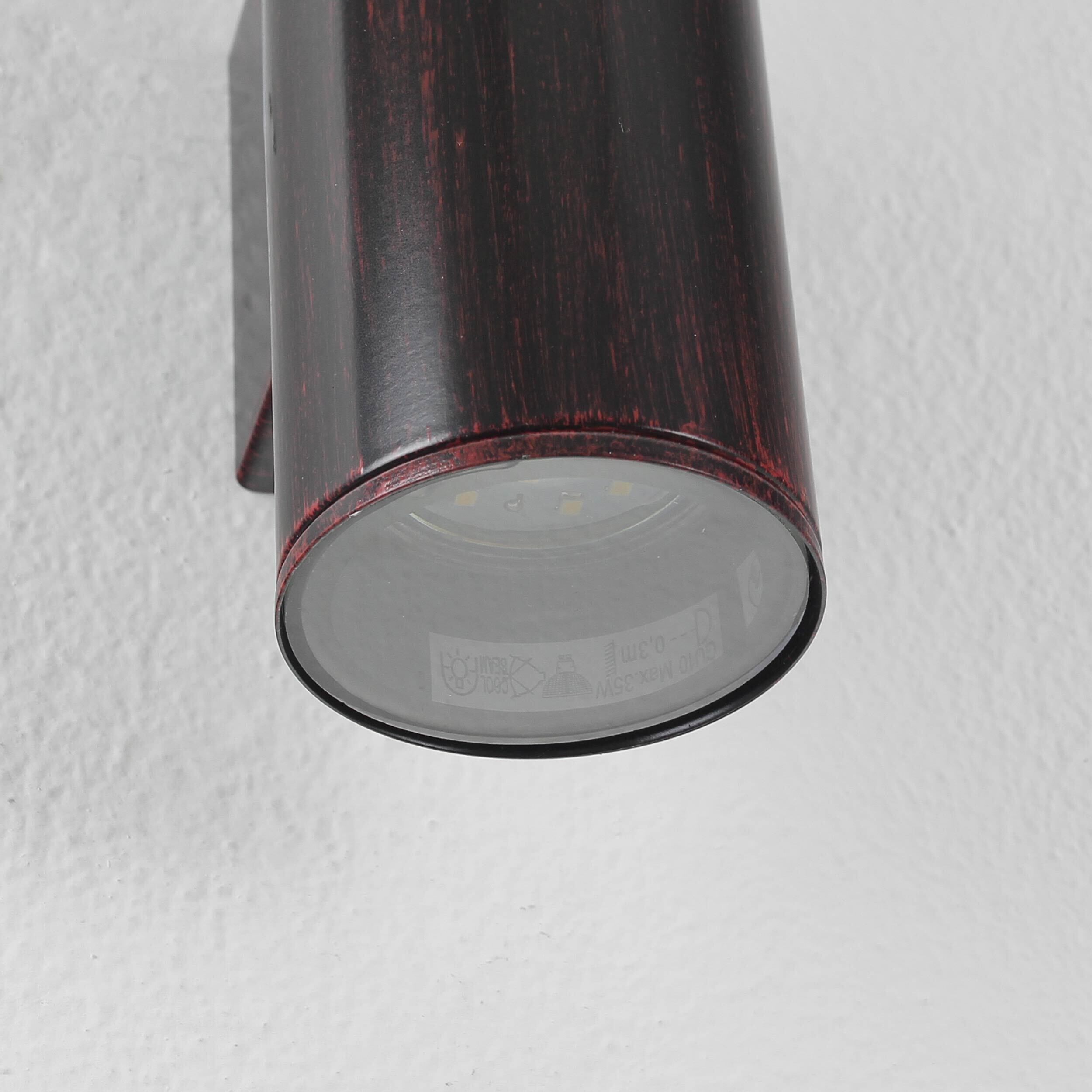 Wandleuchte Außen Riga Antikbraun 2-Flmg Zylinder, Beleuchtung, Lampe