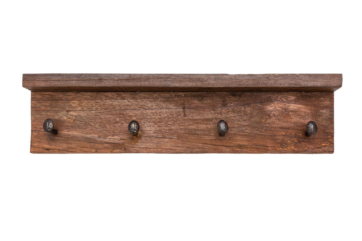 Portemanteau mural teck recyclé métal 30 cm en naturel Schublade, Mobiliar, Tabelle