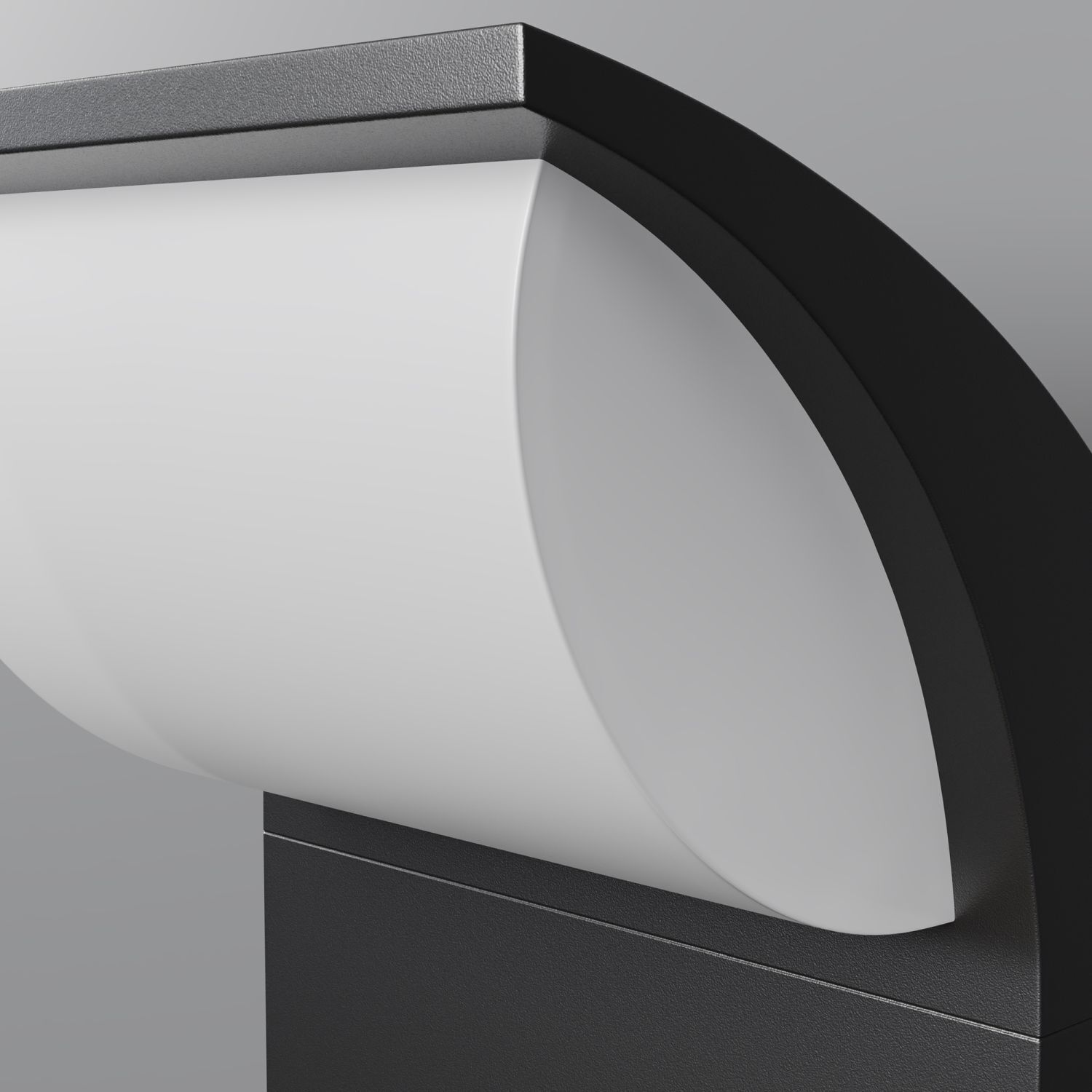 LED Außenlampe Aluminium Graphit IP65 H:20 cm 3000 K wandleuchte, lampenhalter, eckwandlamp, metall, schwarz-weiß