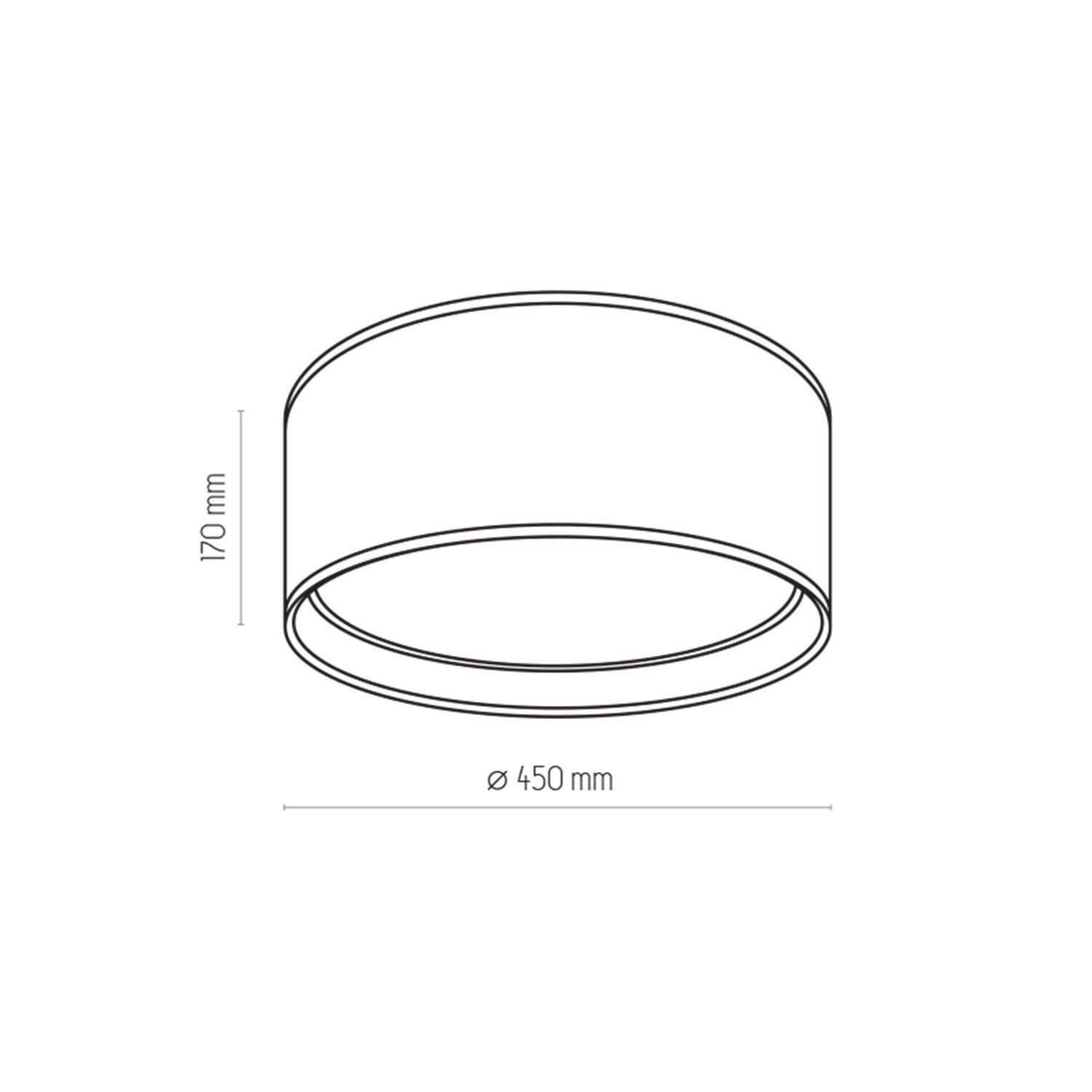 Plafonnier rond Ø 45 cm Blanc Or Abat-jour en tissu anti-éblouissement Plafonnier rond Ø 45 cm Blanc Or Abat-jour en tissu anti-éblouissement