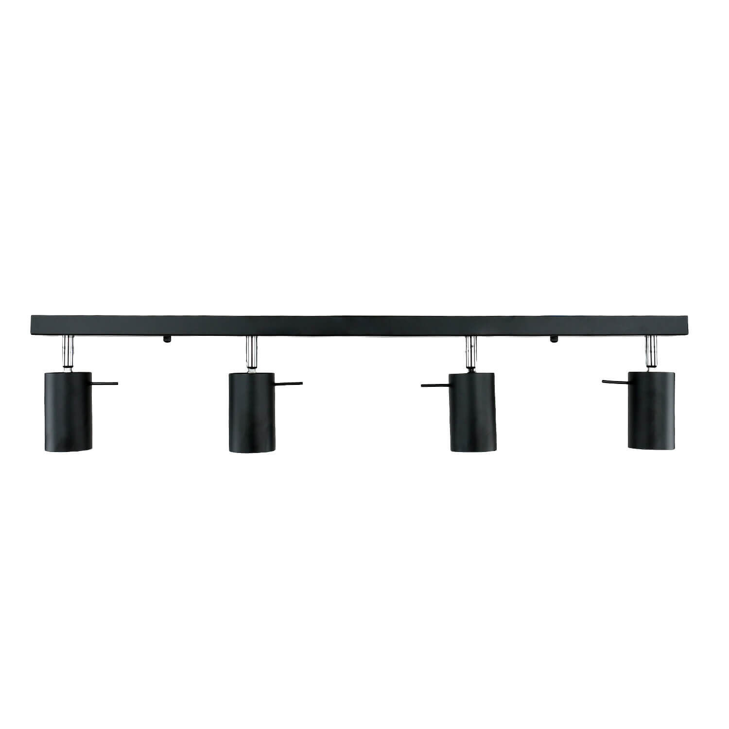 Deckenstrahler 4-flammig GU10 80 cm lang Schwarz Metall Beleuchtung