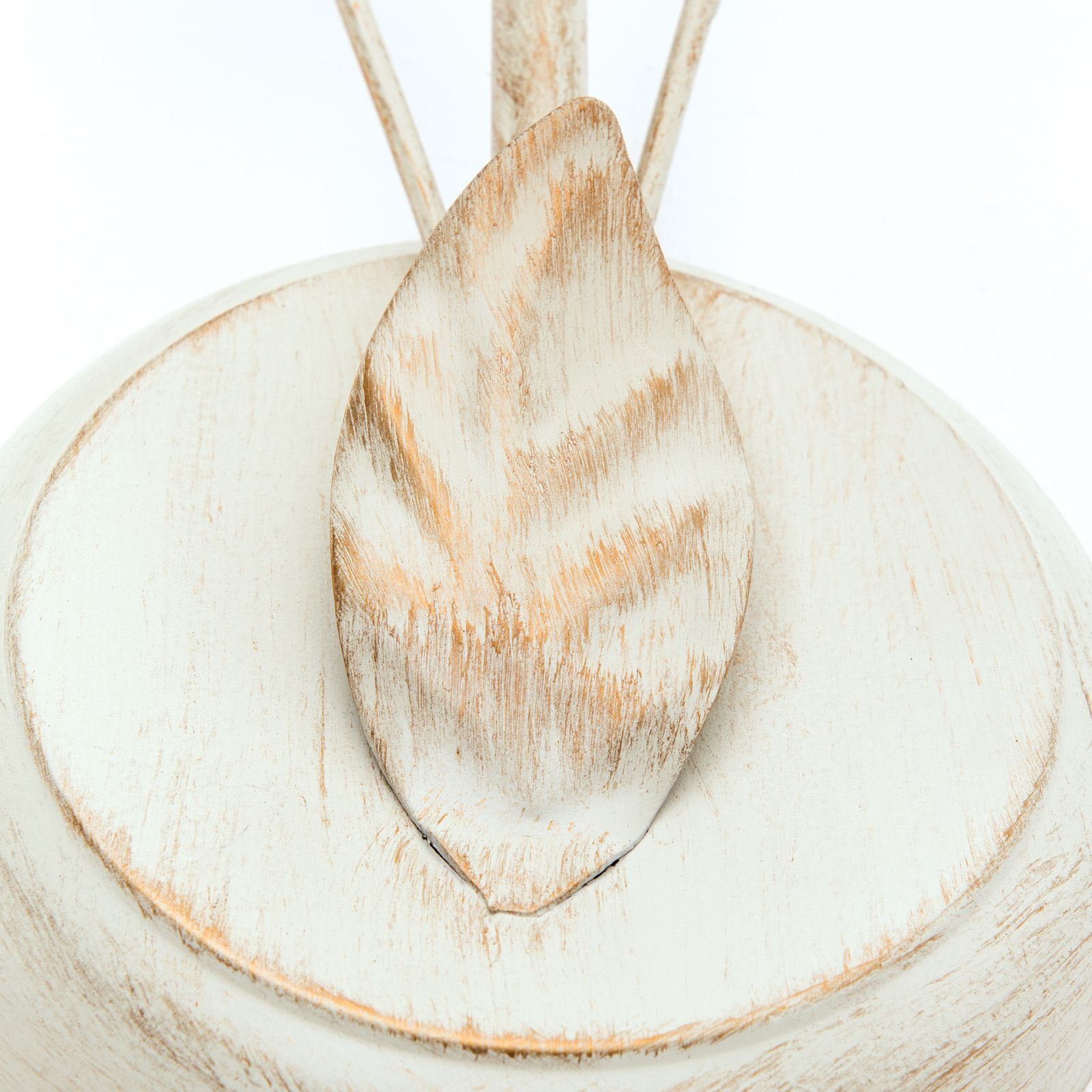 Wandlampe Glas Metall E14 21 cm hoch Landhaus Stil Holz, Schale, Spatel, natur, weiß