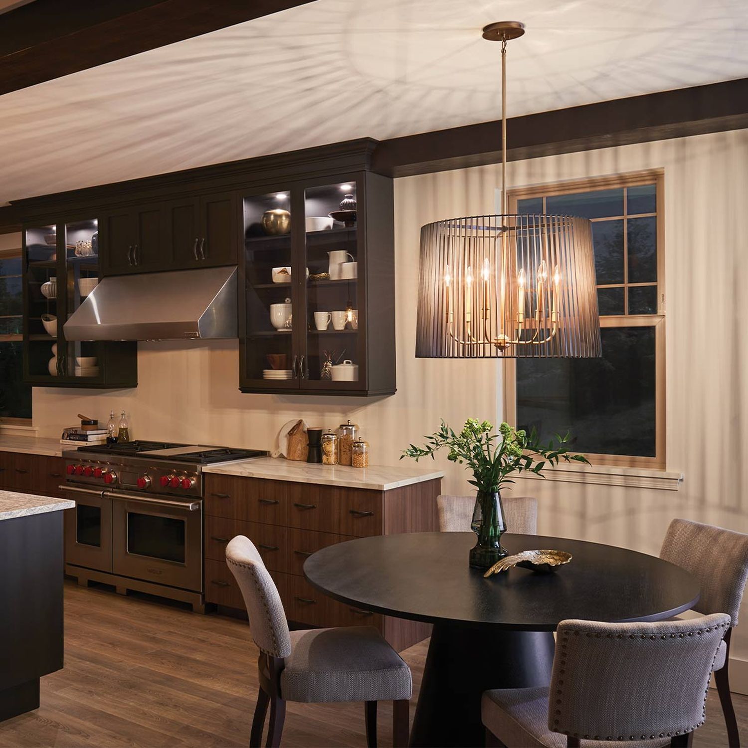 Suspension en métal D : 66 cm H : max. 155 cm rond 6x E14 Drinnen, Innenarchitektur, Esszimmer, Esstisch, Küche