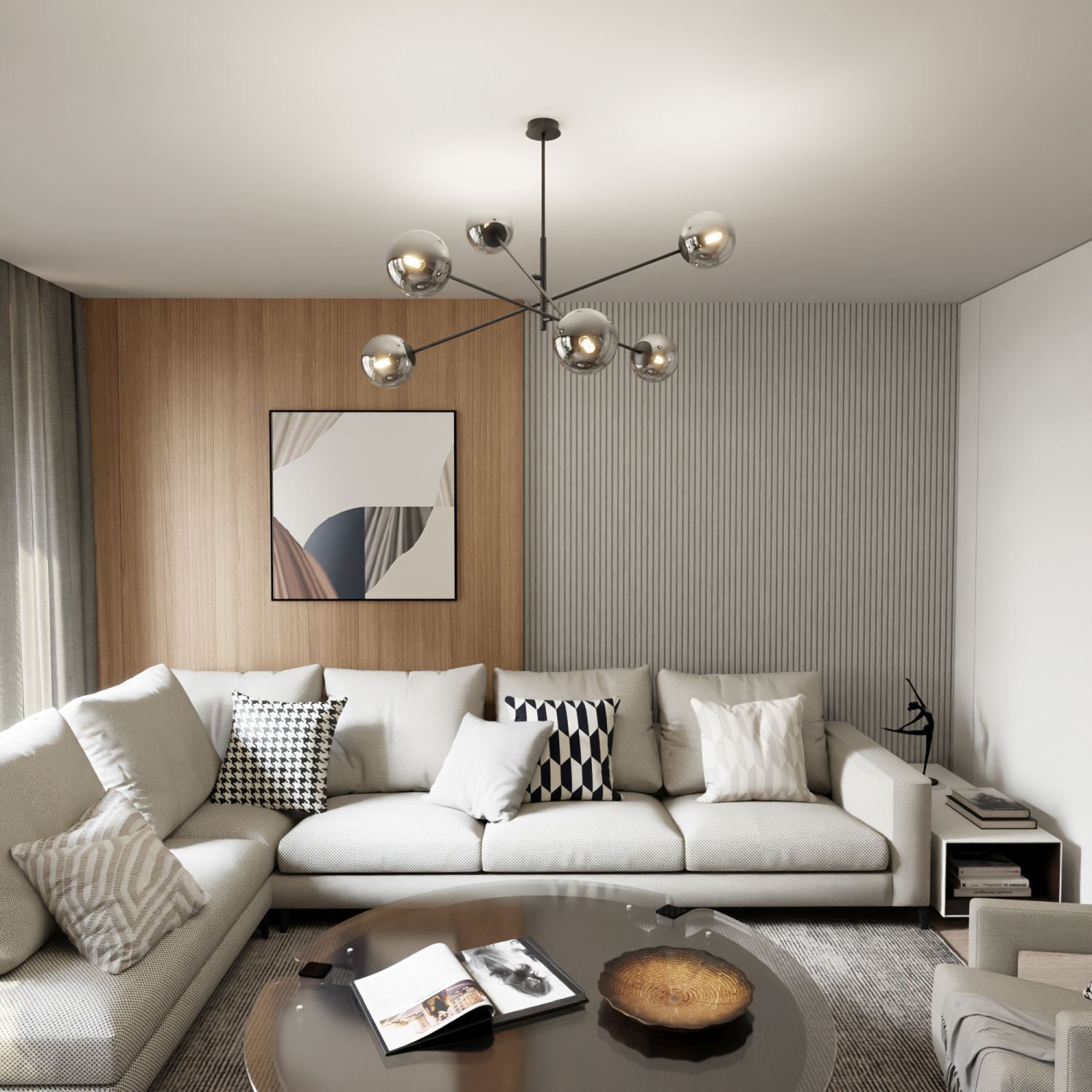 Dekoration für Zuhause, Wohnzimmer, Couch, Lampe, Tabelle