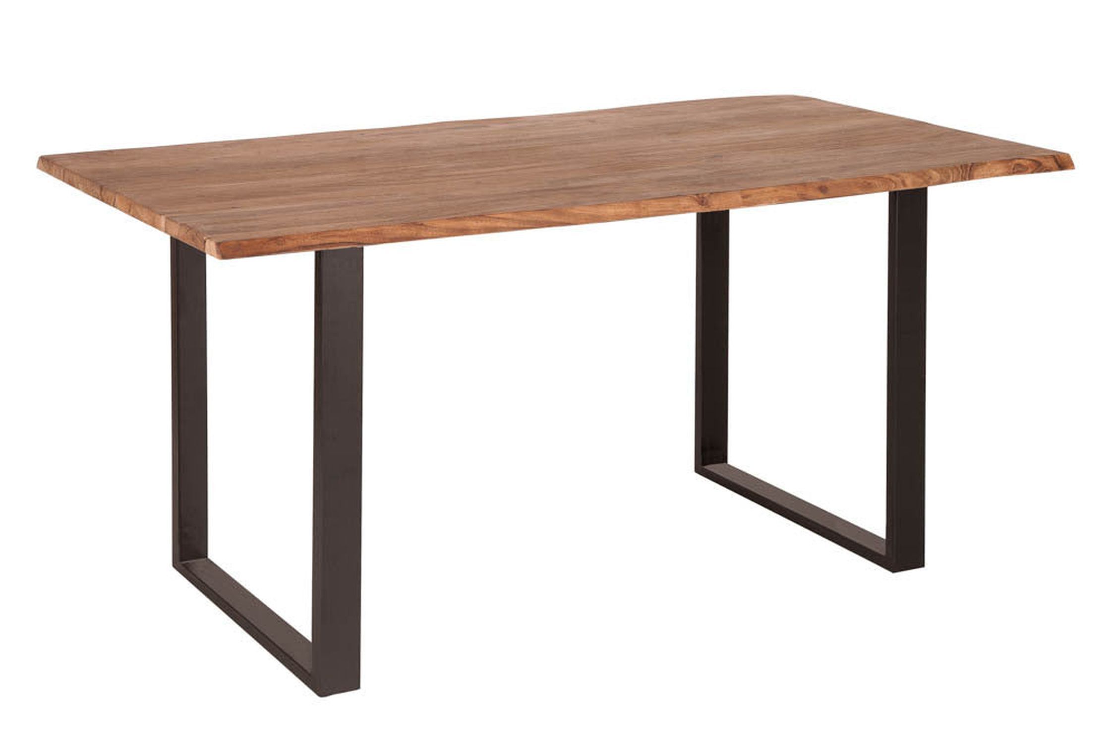 Esstisch Akazienholz Metall Baumkante 140 x 90 cm Moebel, Tabelle, Esstisch, Schreibtisch, Kaffeetisch