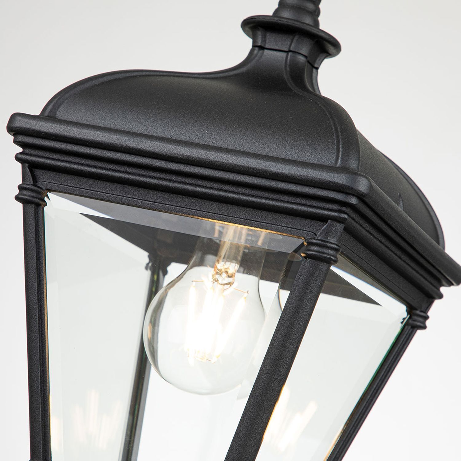Lampe d'extérieur noire L : 18 cm H : max. 141,2 cm E27