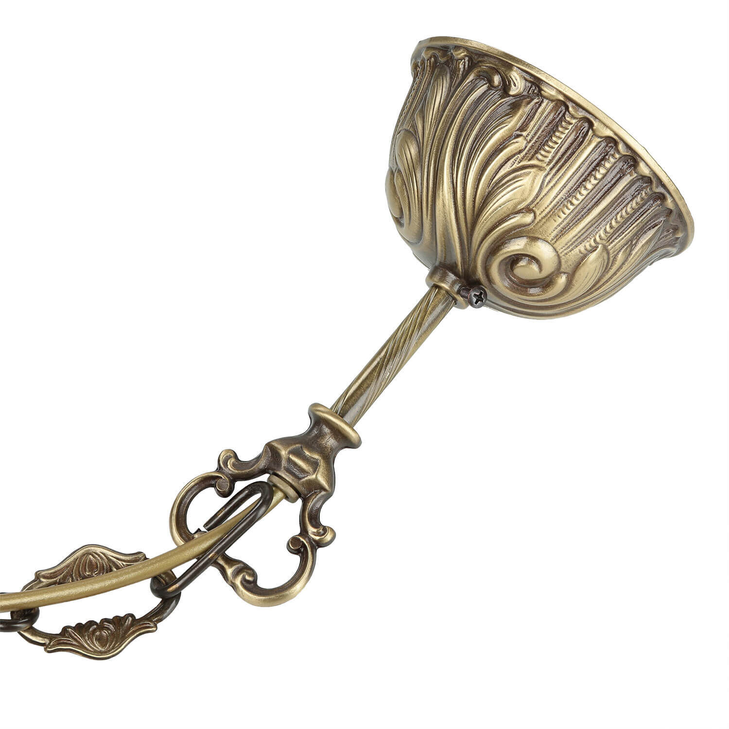 Jugendstil Kronleuchter Esszimmer Bronze, Rauchrohr