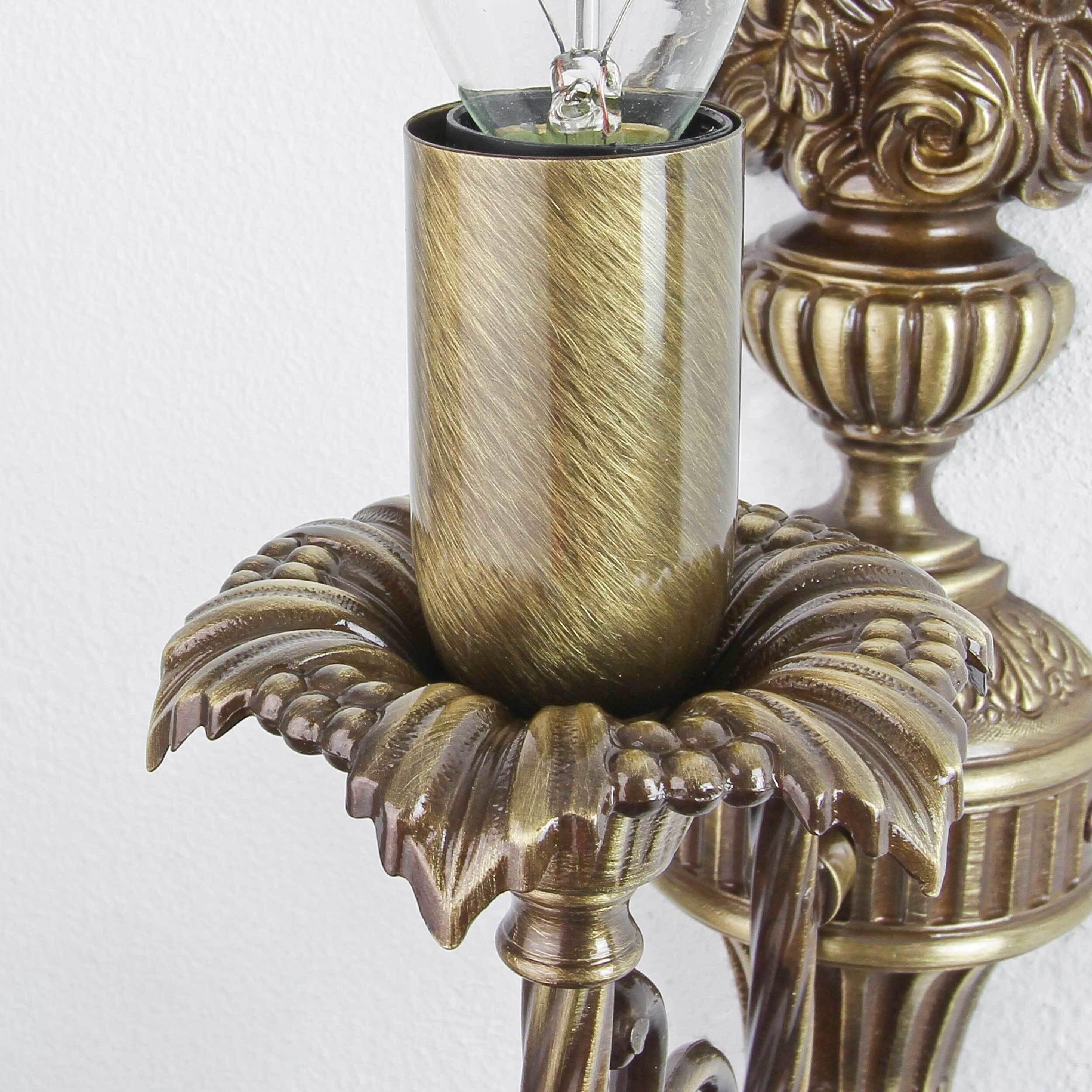 Premium Wandlampe Echt-Messing in Bronze Klassisch