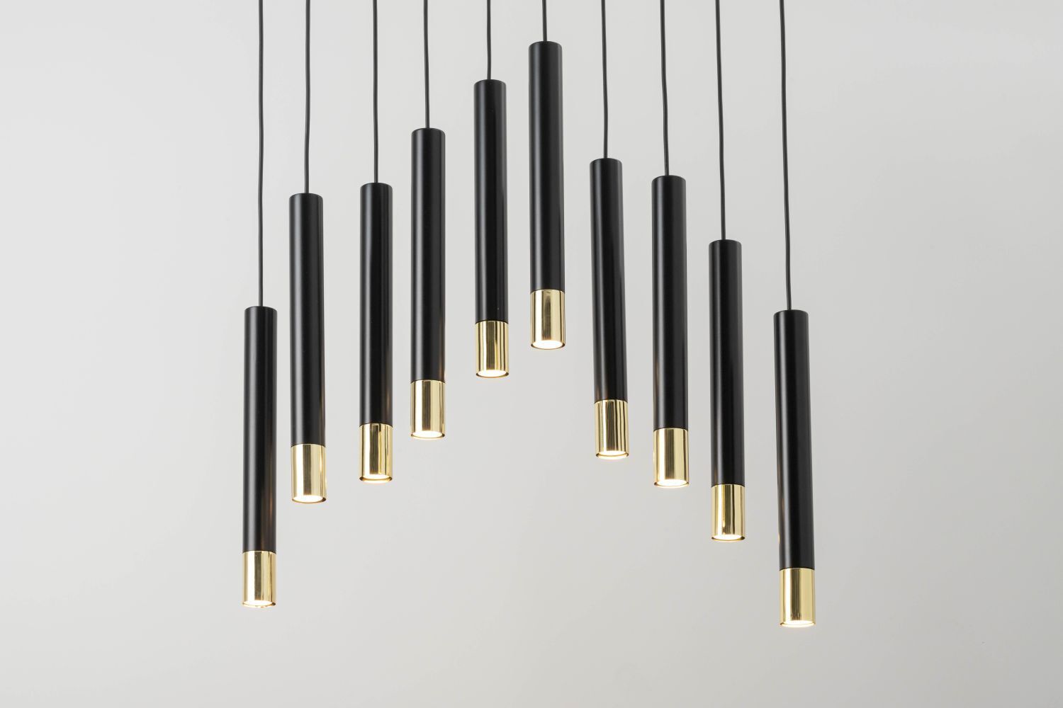 Hängeleuchte Metall Schwarz Gold Modern THEANO
