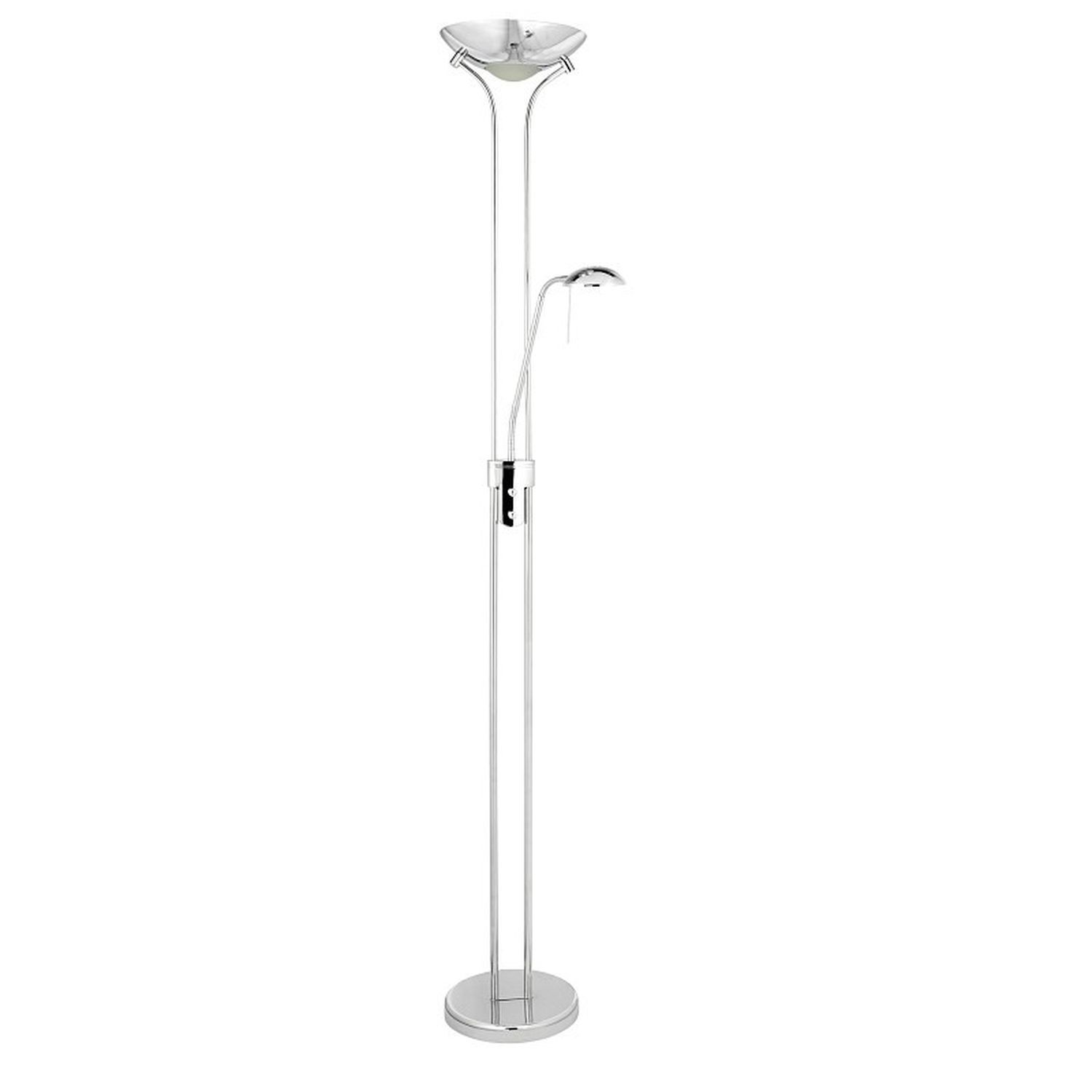 Stehlampe, Standleuchte, Chrom, Kugelaufsatz, Leselampe