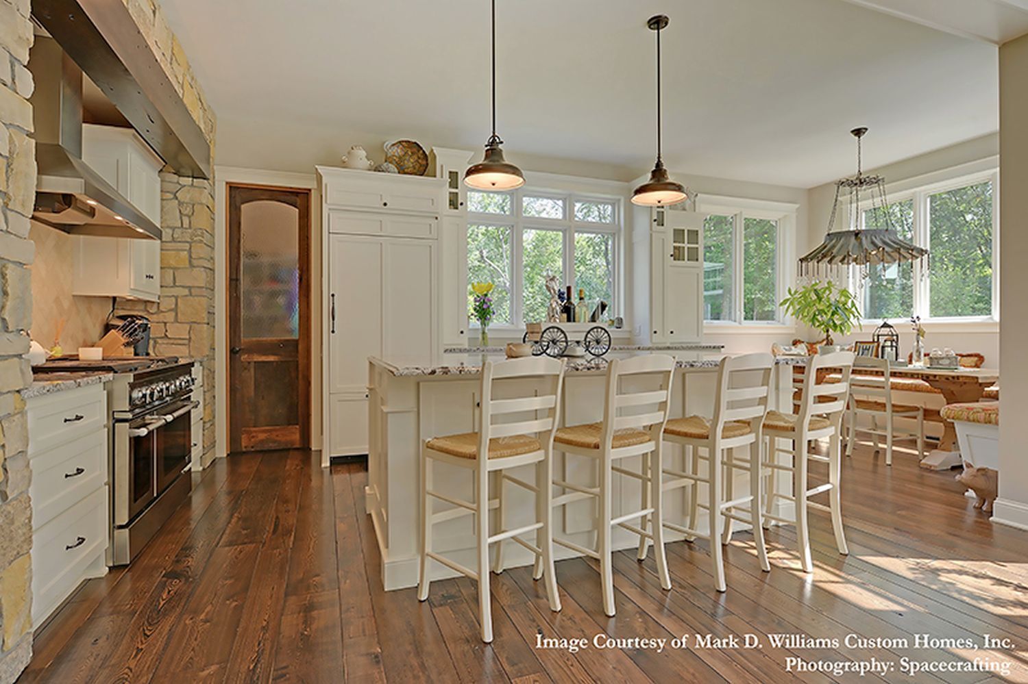 Innenarchitektur, Esszimmer, Esstisch, Küche, Kücheninsel