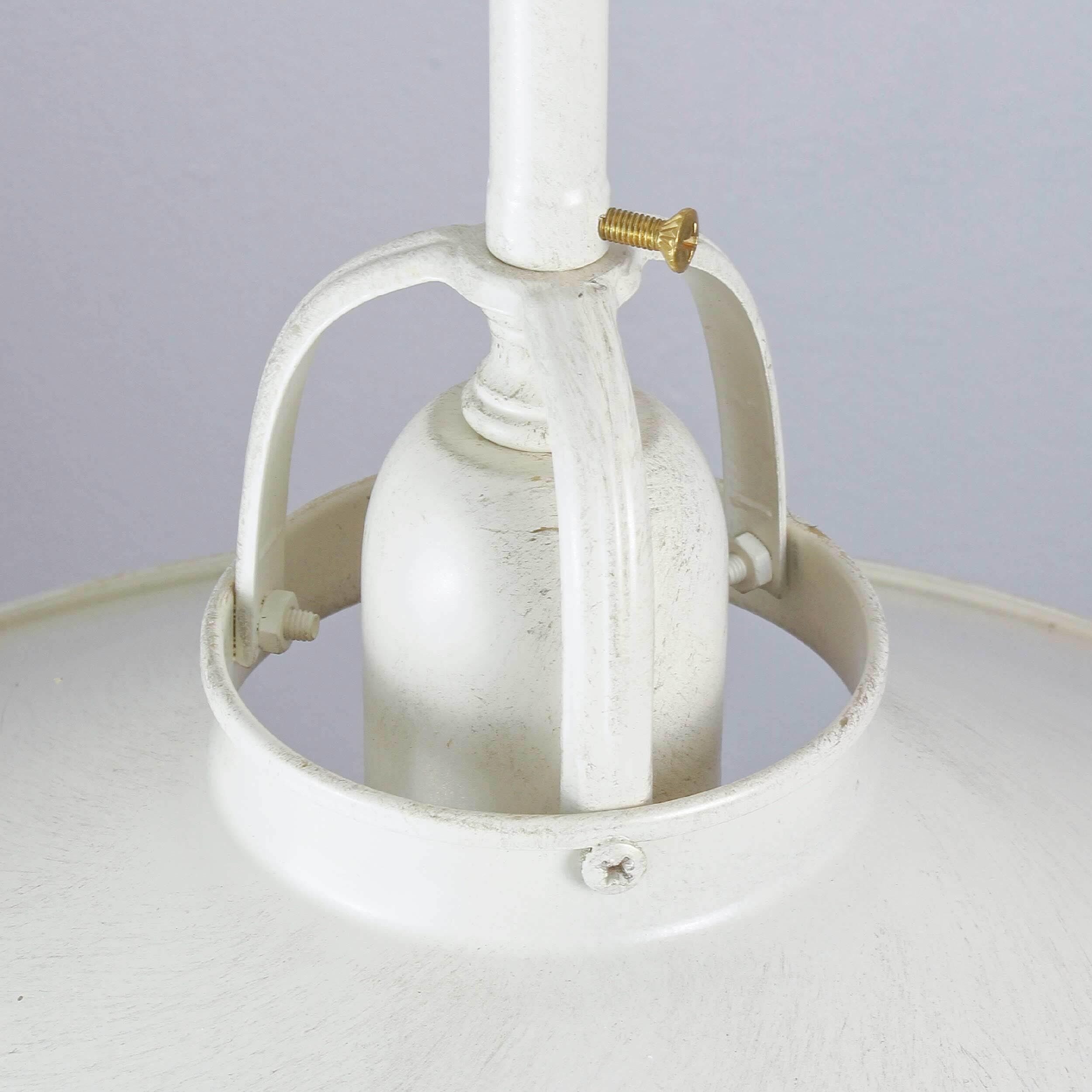 Deckenlampe Weiß Gold Shabby Chic aus Echt-Messing Beleuchtung, Maschine, Schraube