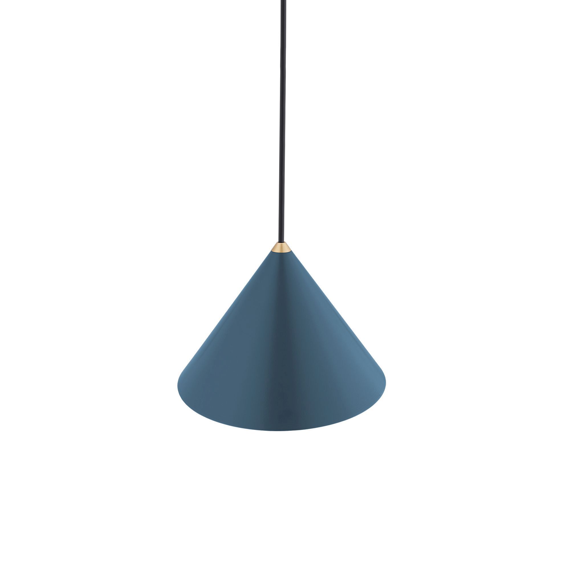 Hängelampe Grün GU10 Ø 20,5 cm Metall Retro Design pendant, Kegel, Blau, Lampen-Schirm, hängende Leuchte