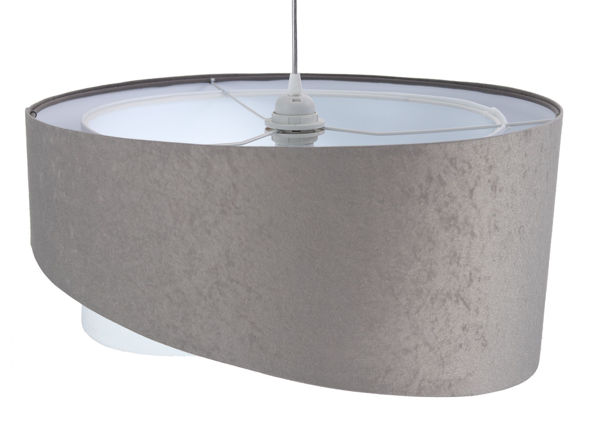 Suspension Tissu Lampe de table Gris Blanc