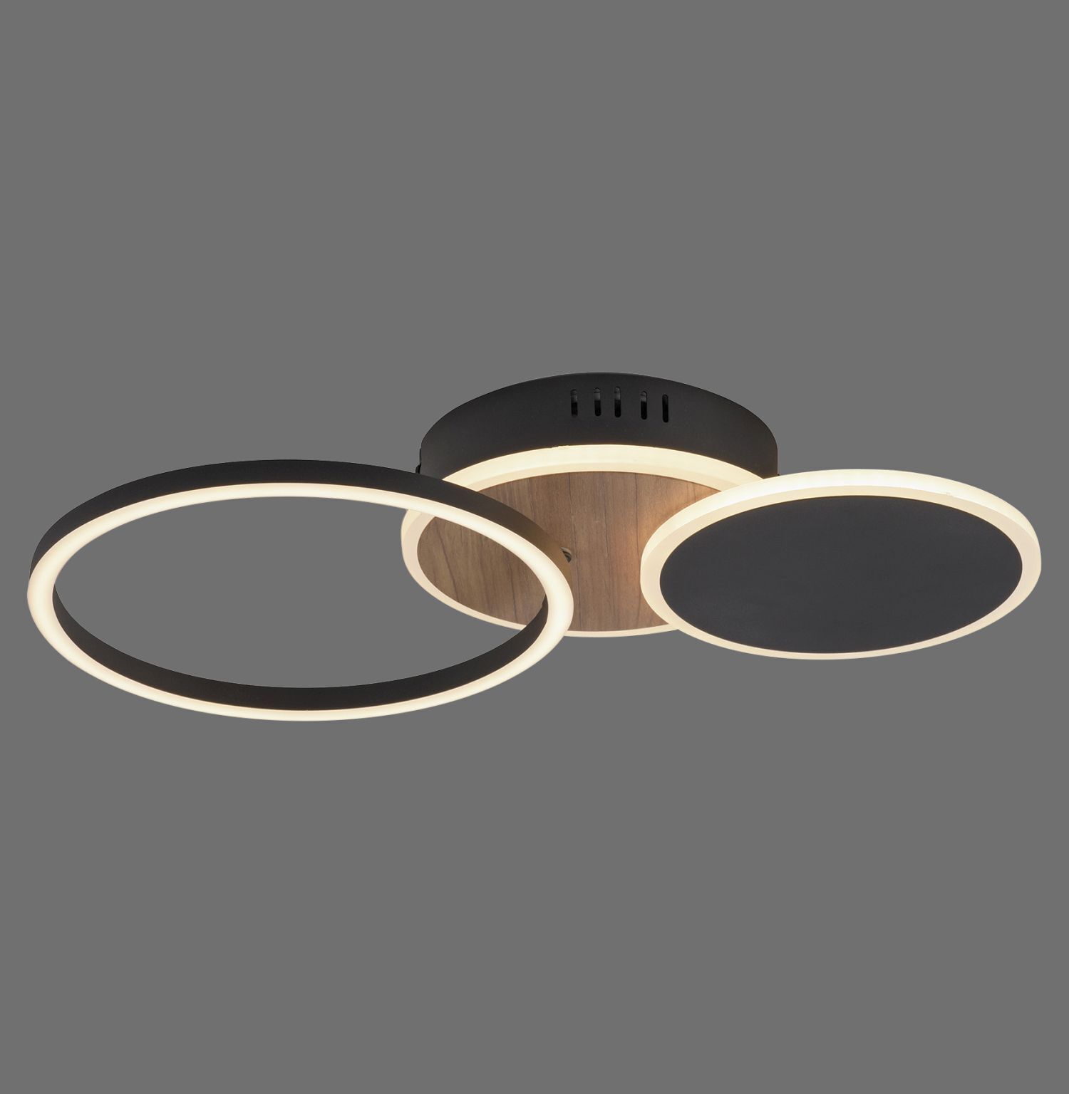 Lampe de plafonnier LED noir nature blanc chaud 26 W ajustable Deckenleuchte, Leuchte