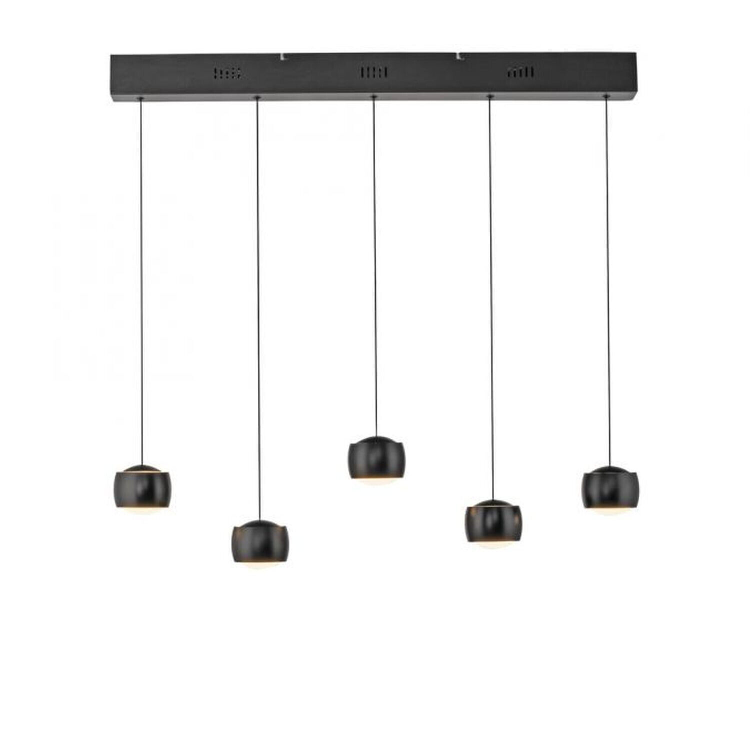 LED Pendelleuchte Schwarz Metall warmweiß 3000 K 110 cm Lampe, Badezimmer, Drinnen, Zimmer, Duscharmatur