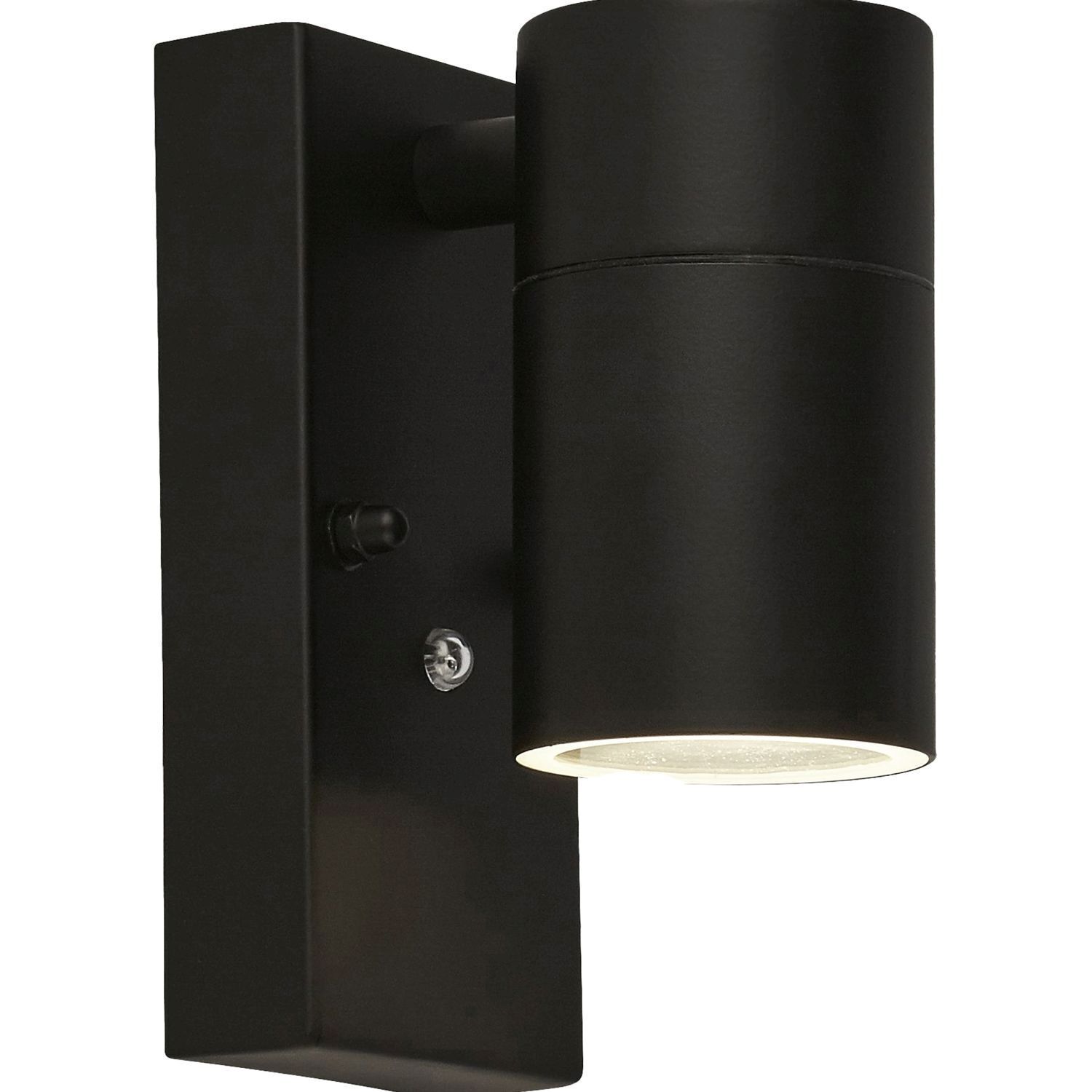Außenwandlampe Schwarz IP44 Metall H:15 cm akzentuiert