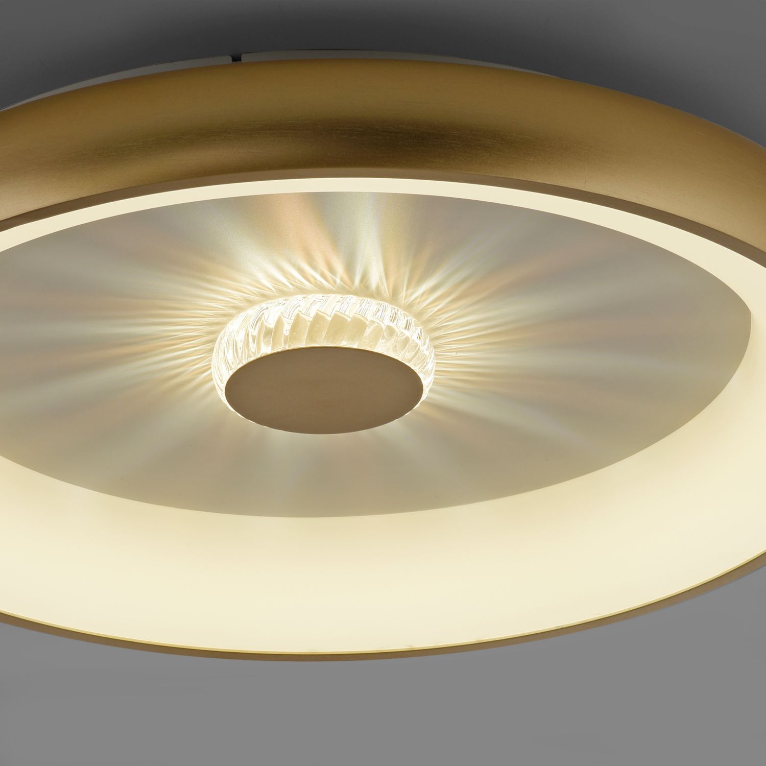 Dimmbare LED Deckenleuchte 2700-5000 K Ø61,5 cm Messing Deckenleuchte