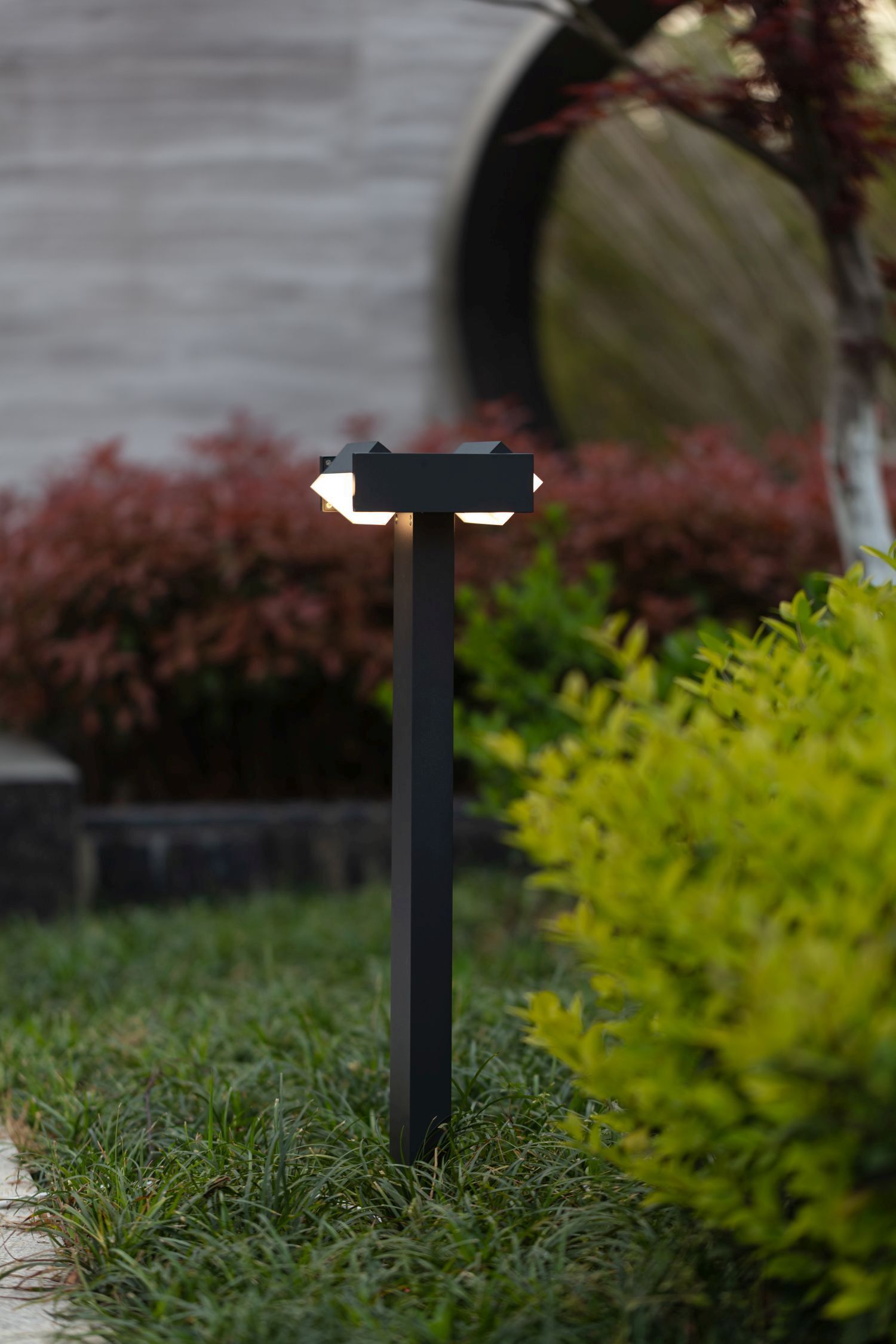 Lampe d'allée LED aluminium anthracite 71,5 cm IP44 3000 K