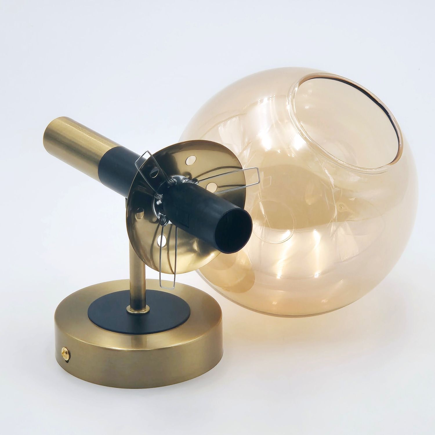 Applique sphérique G9 métal verre anti-éblouissement P:19 cm en or Lampe, Kugel, Beleuchtung