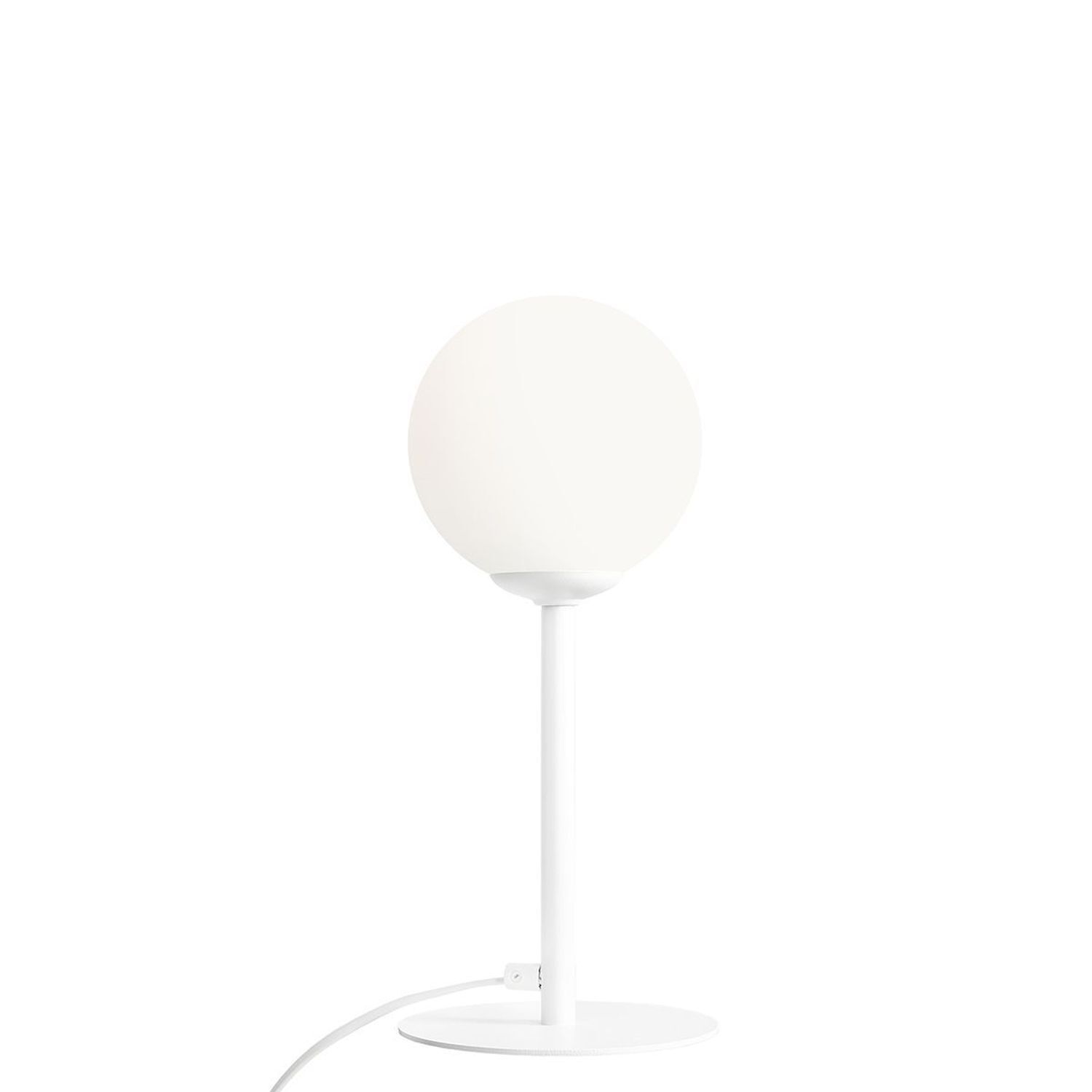 Lampe de table anti-éblouissement verre métal blanc E14 Ø14 cm sphère