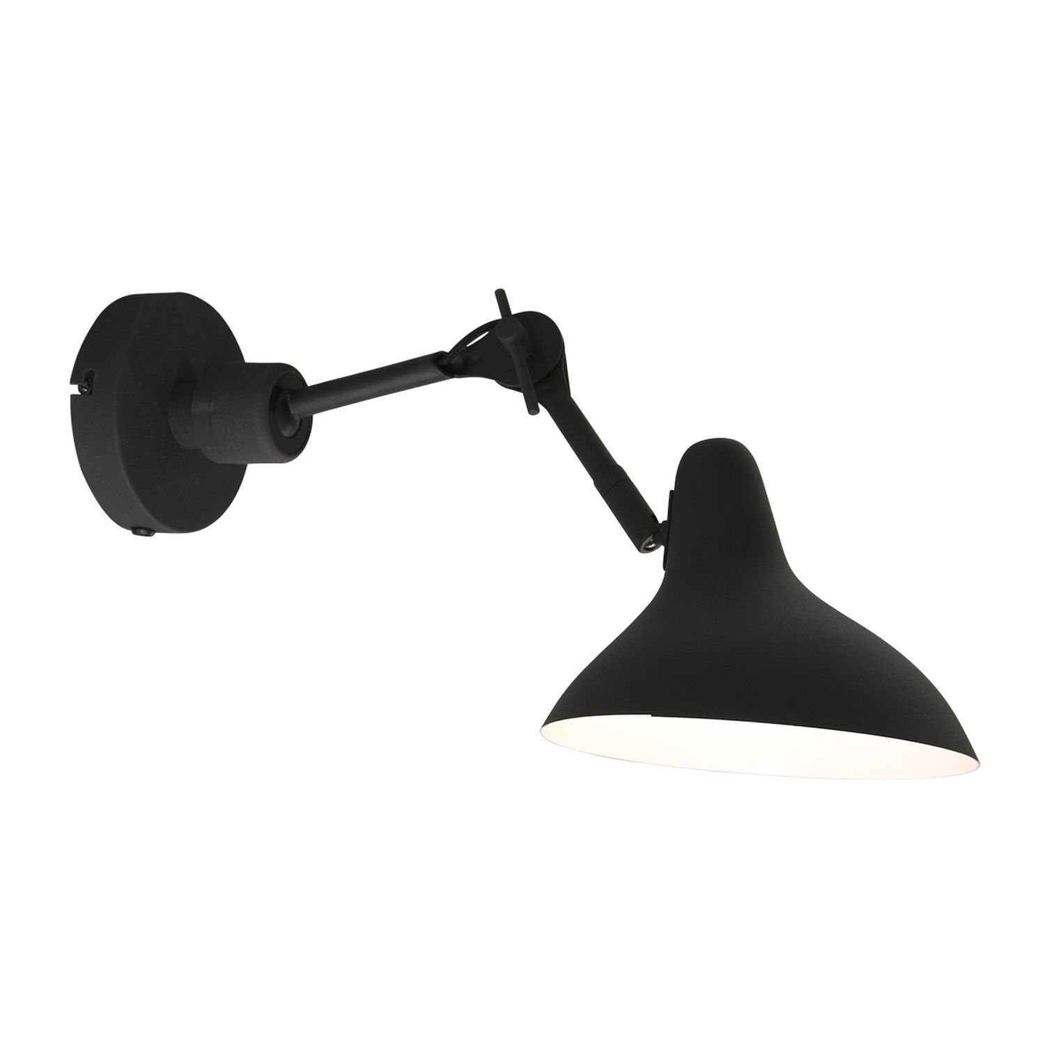 Spot mural mobile métal noir P:50 cm E27 Retro