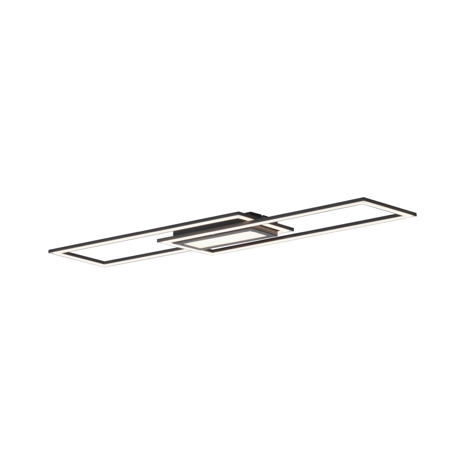 Dimmbare LED Deckenlampe Metall Schwarz 100 cm 5600 lm