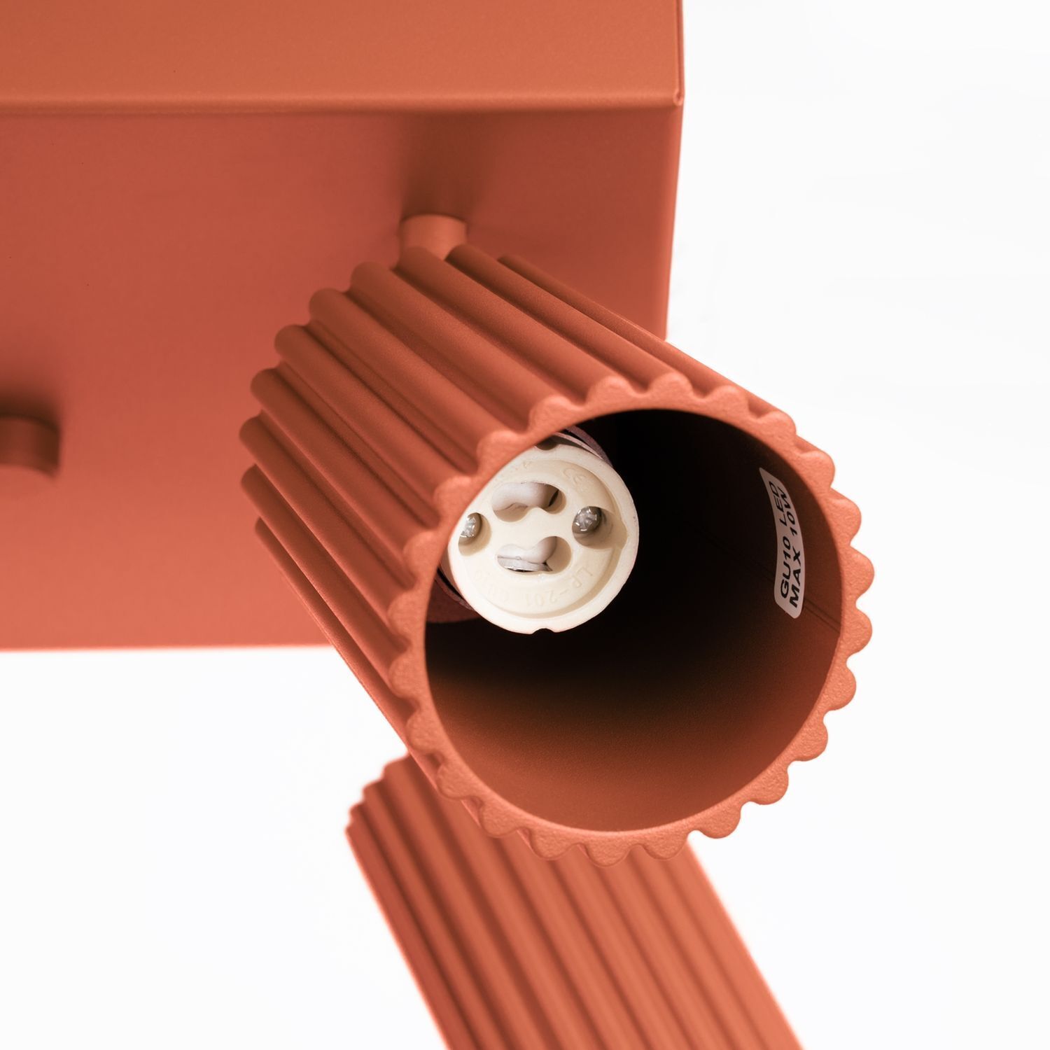 Deckenstrahler GU10 4-flammig B: 25 cm klein quadratisch Rot