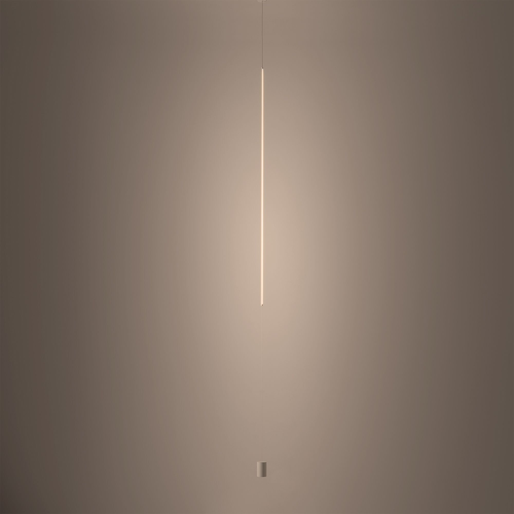 LED Pendelleuchte Weiß Aluminium Ø5,5 cm rund 19 W pendant light, hängende lampe, linear light, minimalistisch, warmweiß