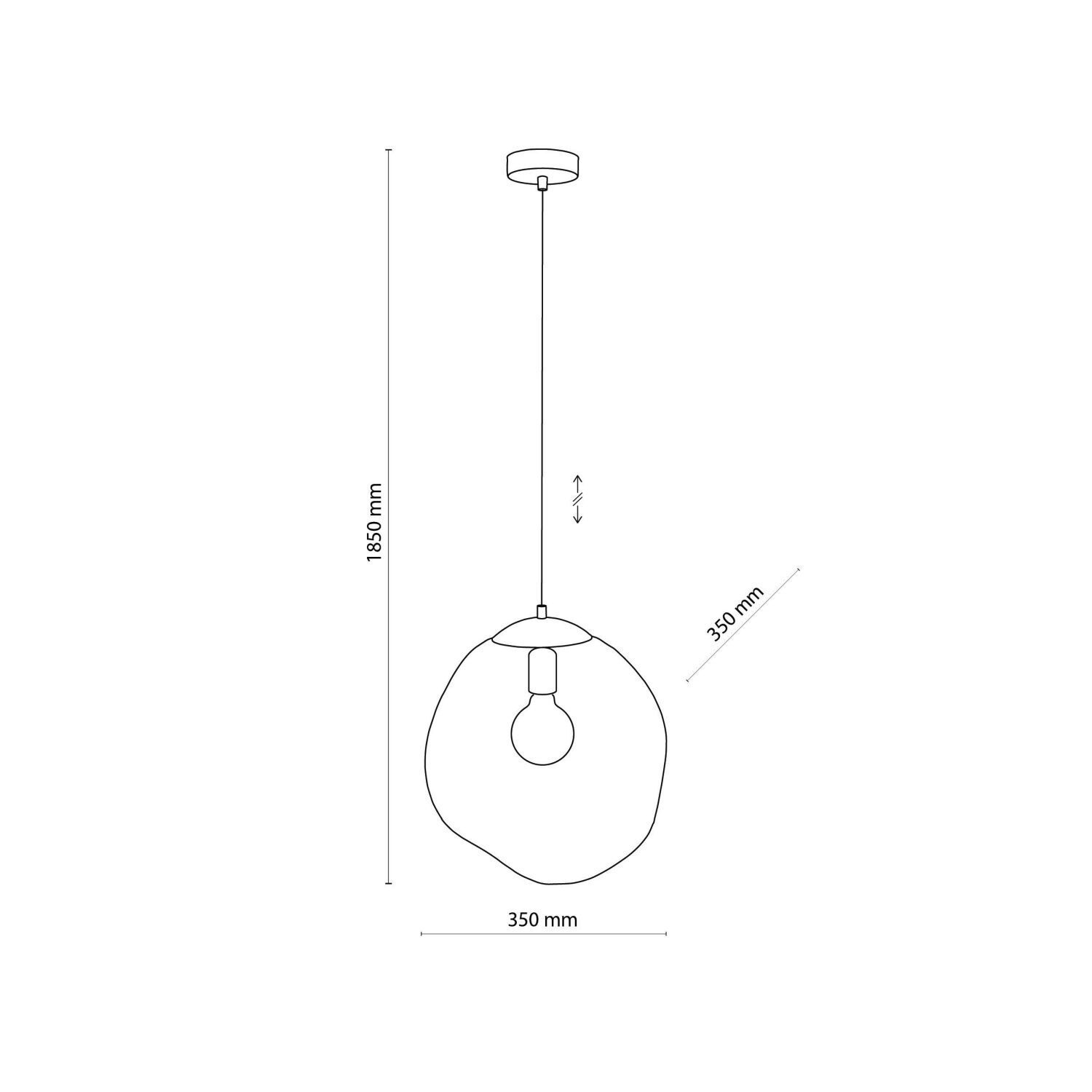 Hängelampe Schwarz verstellbar Esstisch Lampe BOSTA