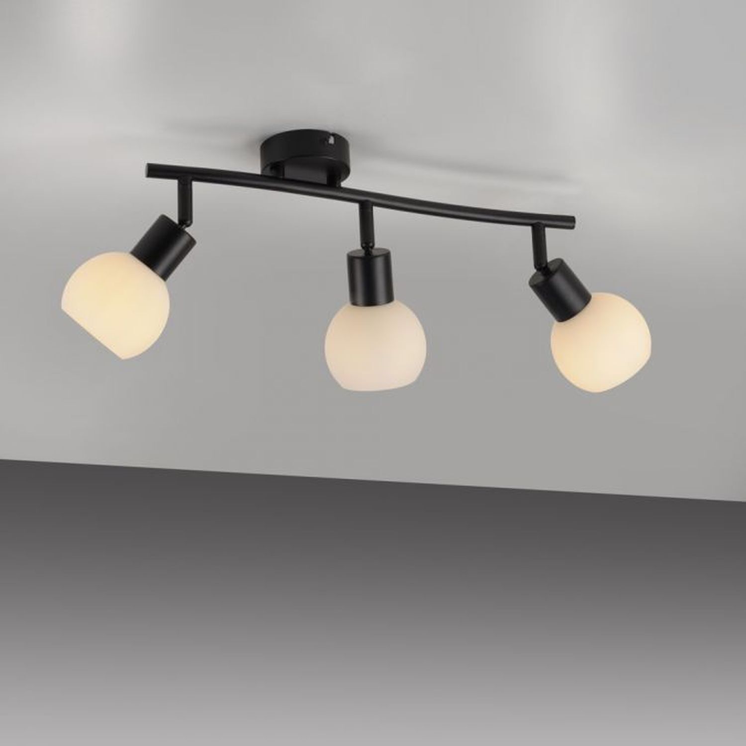 Spot de plafond verre métal incl E14 3000 K flexible