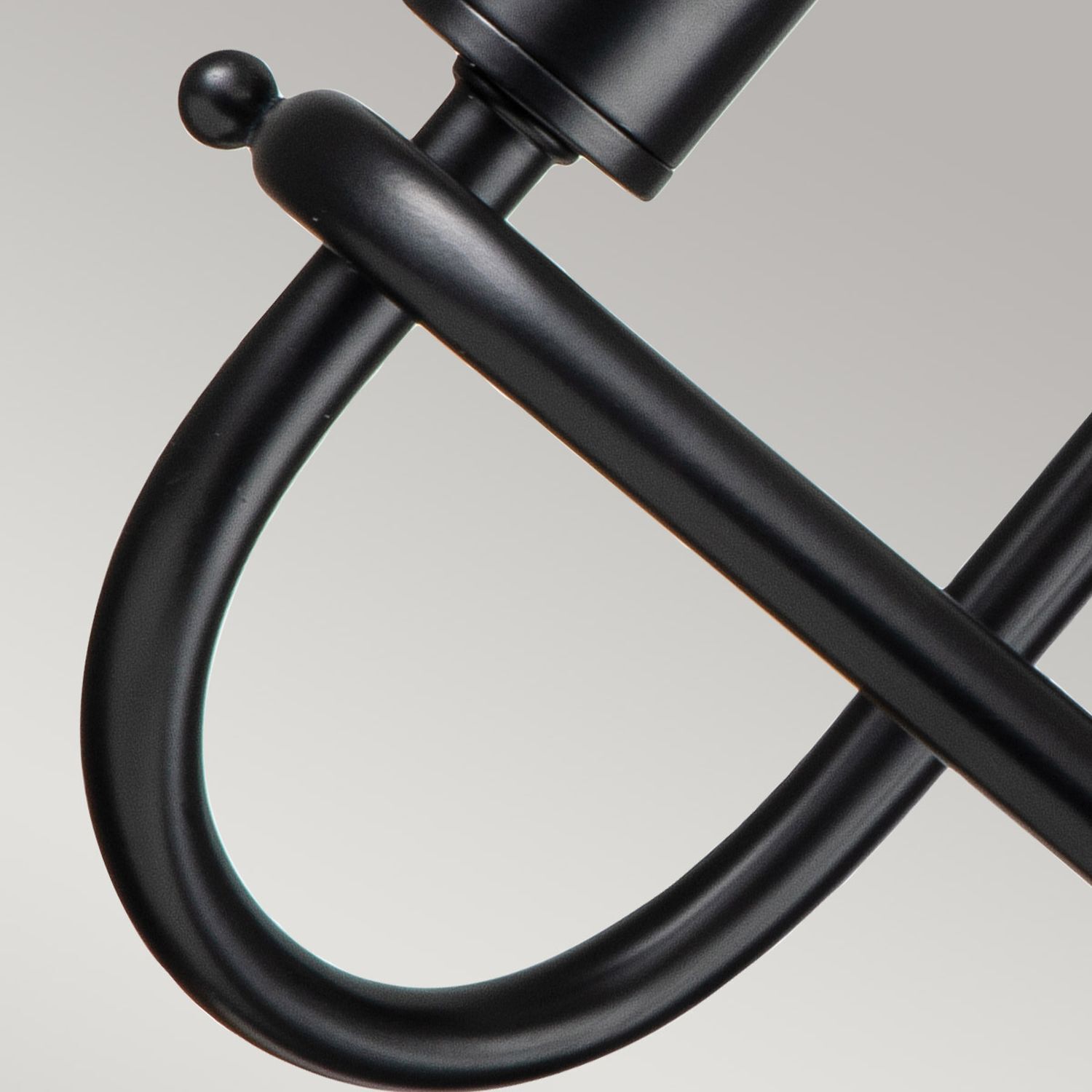 Applique Noir Métal H : 27 cm E14 2 flammes Moderne